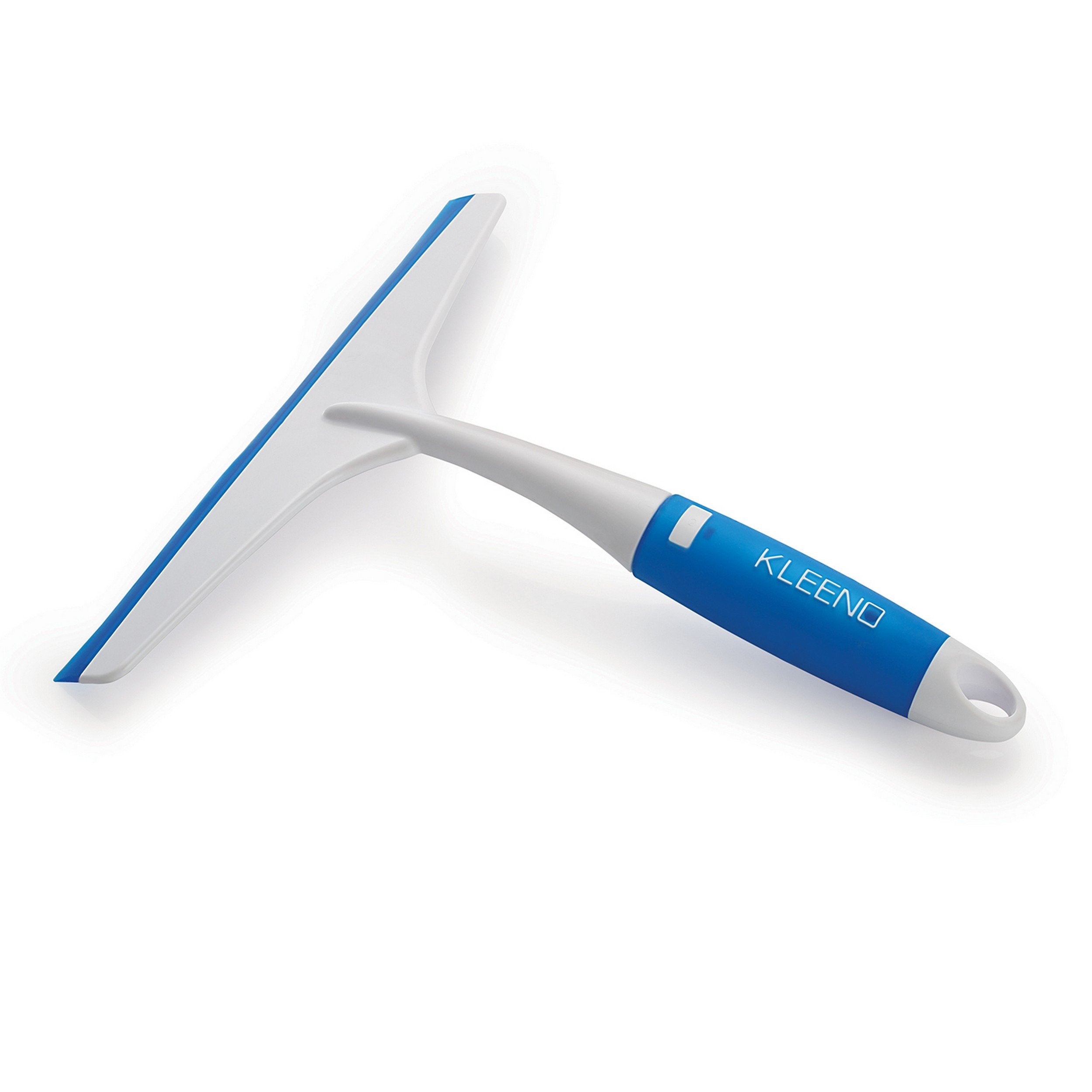 Kleeno Cello Angular Toilet Brush with Storage (Red and Grey) & Kleeno Kitchen Platform and Plastic Glass Wiper (Blue and White)