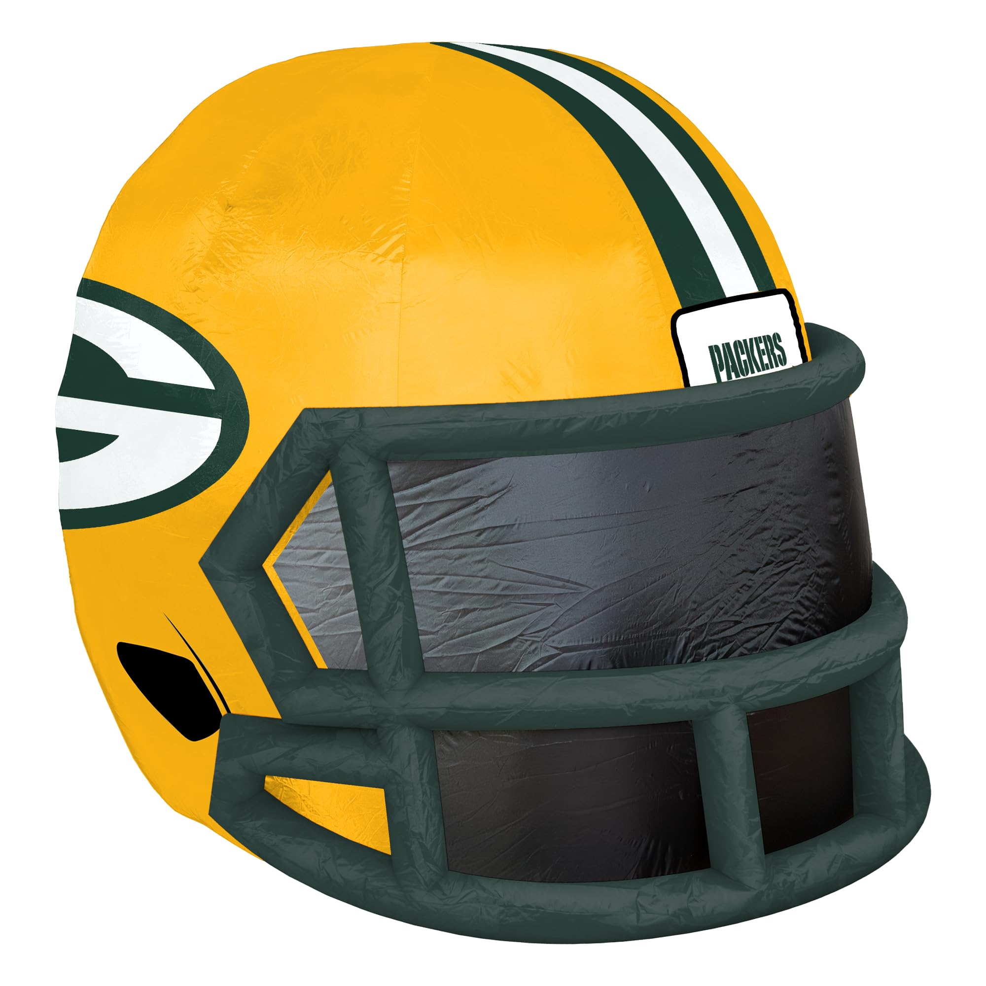 Sporticulture NFL Green Bay Packers 4ft Inflatable Helmet with LED Lights & Built-in Blower - Merchandise Decor Ideal for Lawn, 