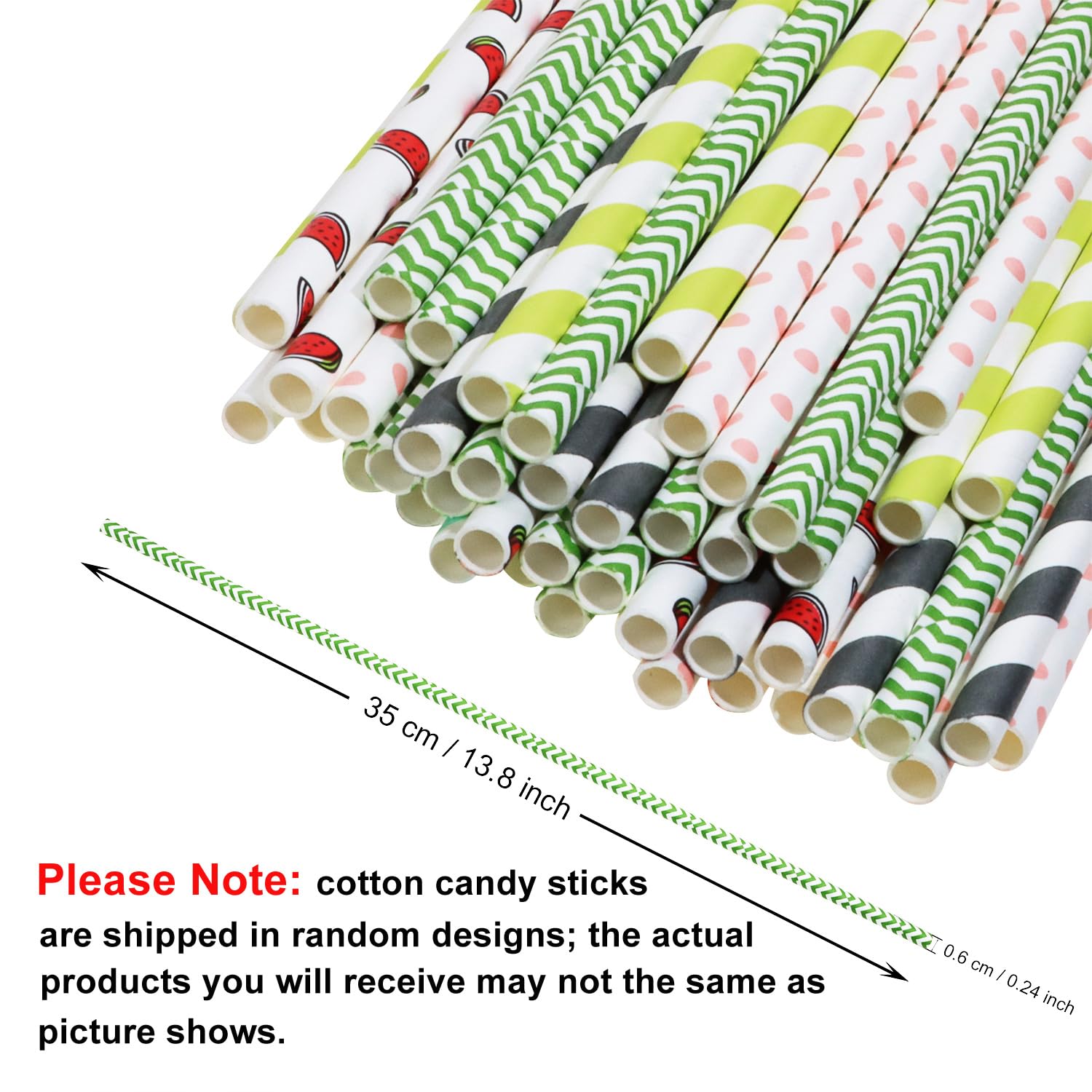 Cotton Candy Cones Penta Angel 50Pcs 13.8    Random Color Cotton Candy Holder Stick Paper Straw Cones For Birthday Wedding Party