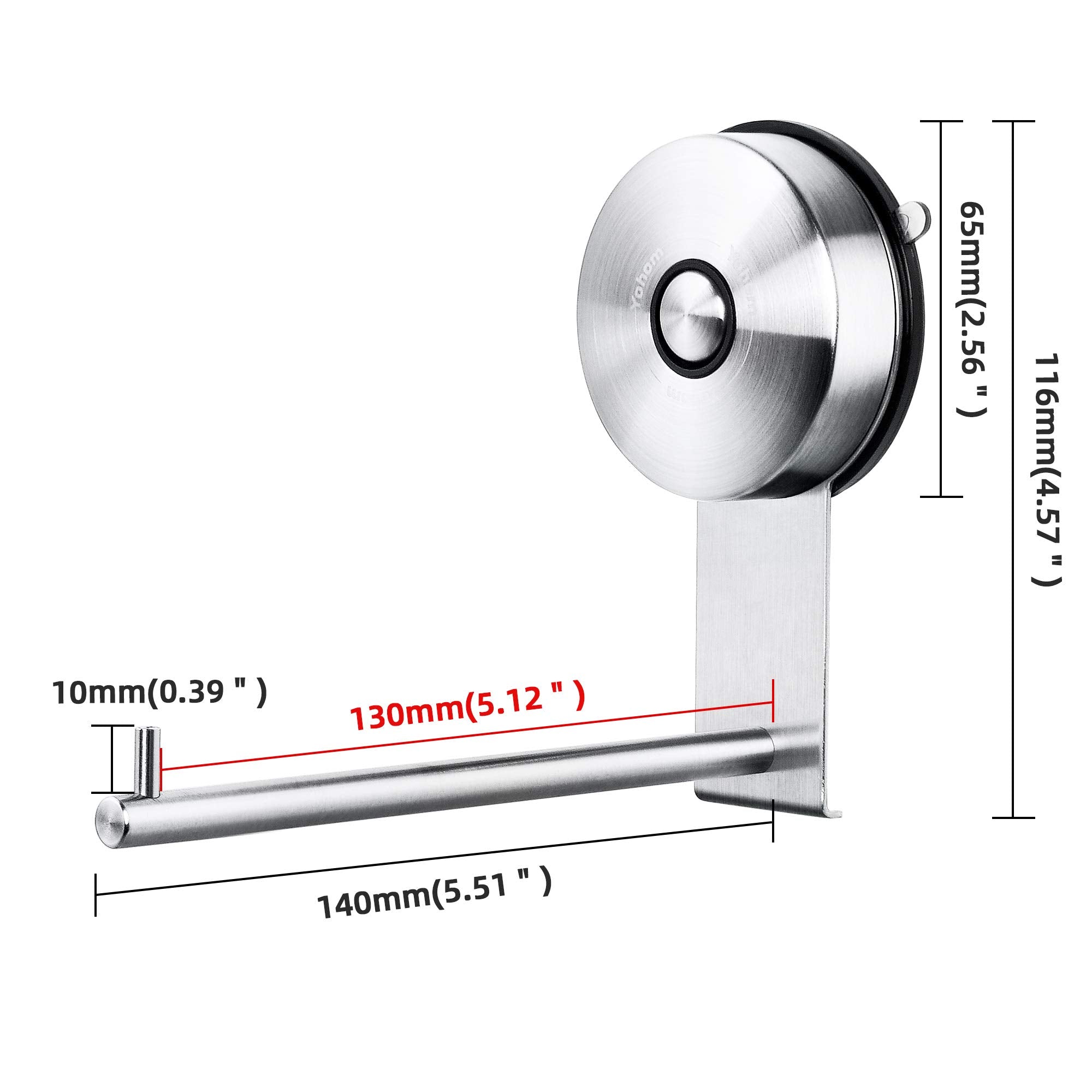 Yohom Suction Cup Toilet Paper Holder Bathroom Hooks For Towel Wall Mounted Toilet Roll Holder Tissue Paper Towel Dispenser Hat