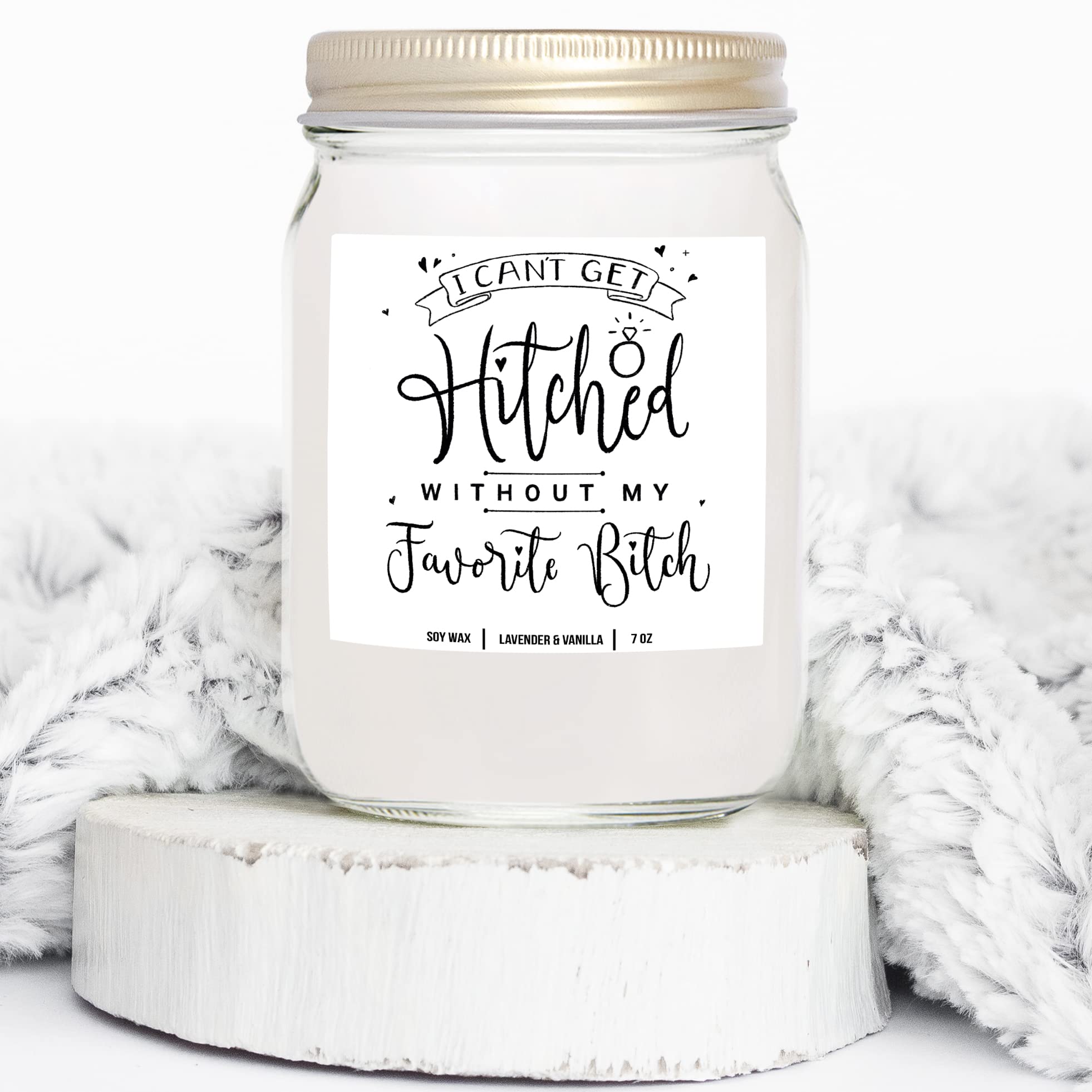 YouNique Designs Will You Be My Bridesmaid Proposal Candle, 7 Ounces, Bridesmaid Gifts Candle, Bridesmaid Proposal Gift Ideas, S