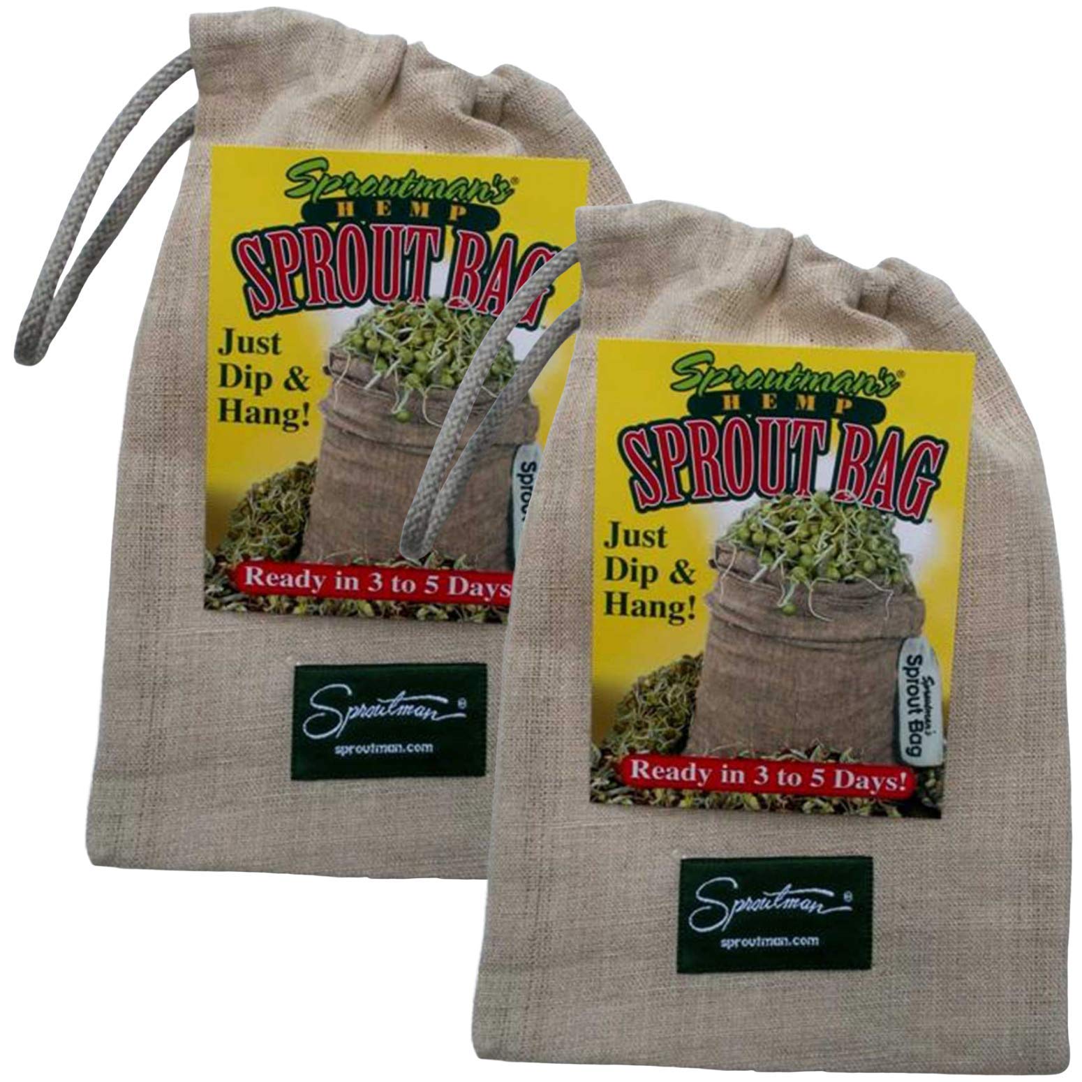 Sproutman SM Sprouter, Hemp Sprout Bag-2 Pack 