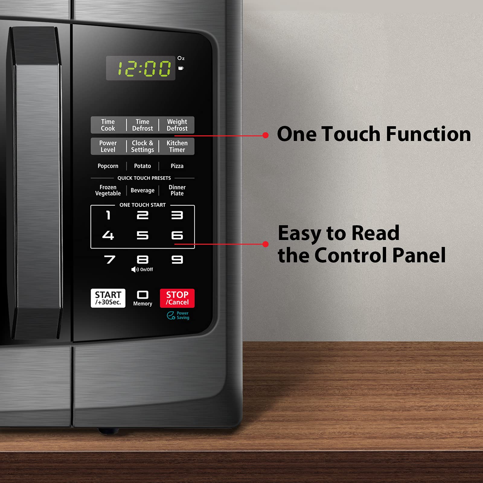 TOSHIBA EM925A5A-BS Countertop Microwave Oven, 0.9 Cu Ft With 10.6 Inch Removable Turntable, 900W, 6 Auto Menus, Mute Function &