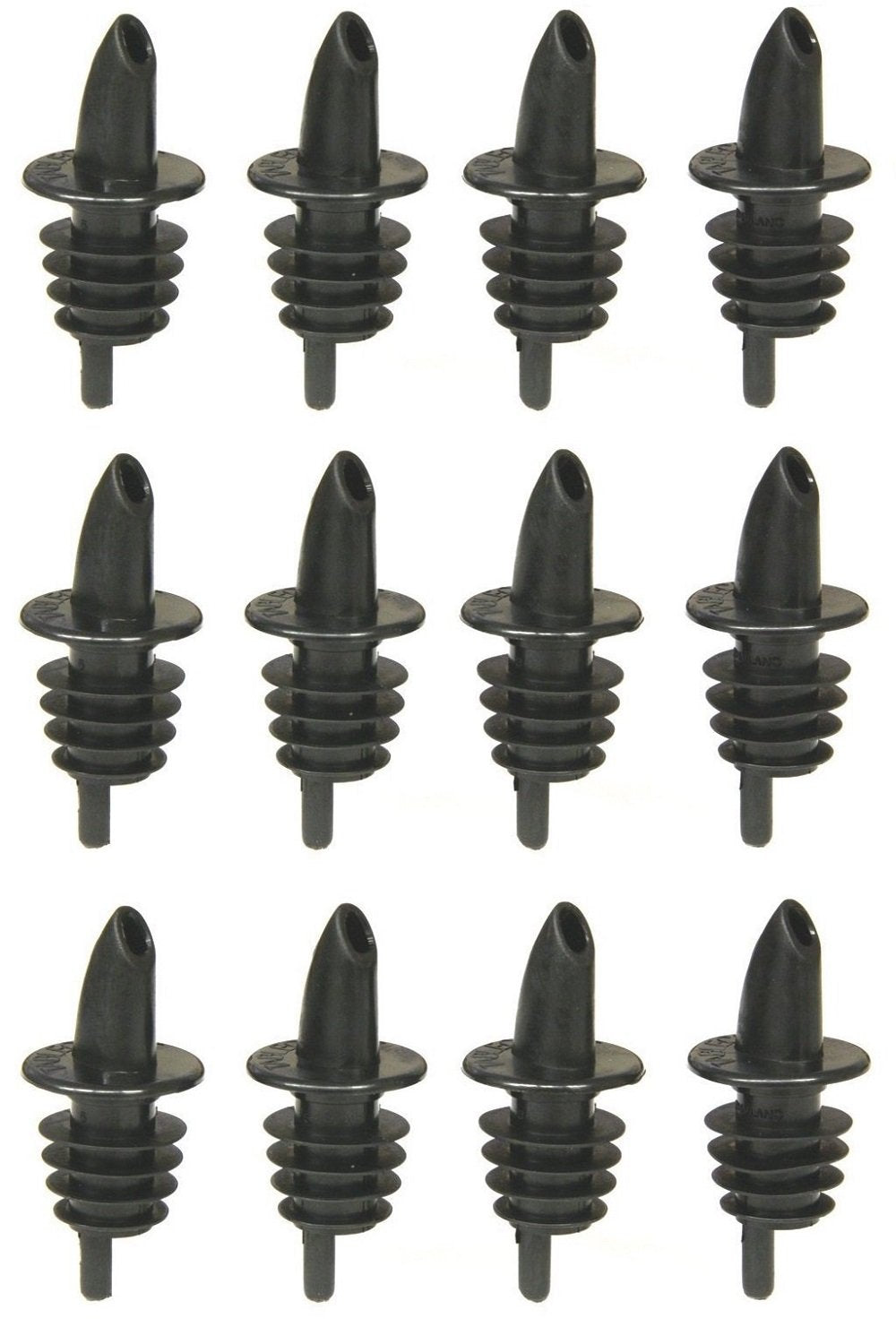 Tablecraft Free Flow Pourers, Black, 12 Count ( Pack Of 1)