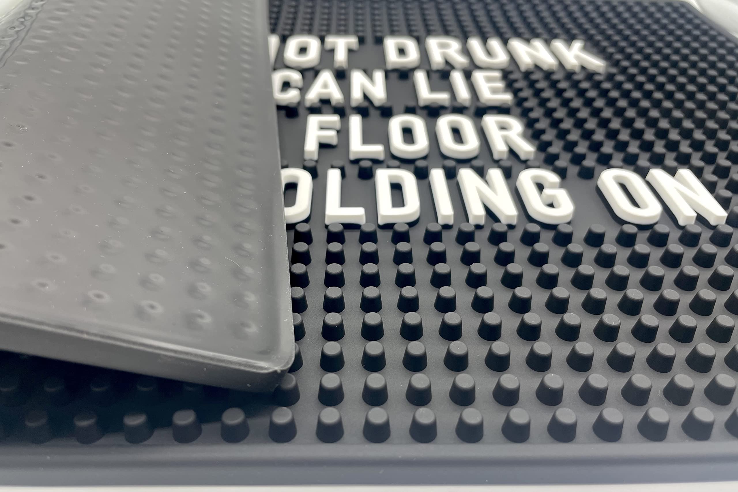 You'Re Not Drunk If You Can Lie On The Floor Without Holding On 17.7'' X 11.8'' Funny Bar Spill Mat Rail Countertop Accessory Ho
