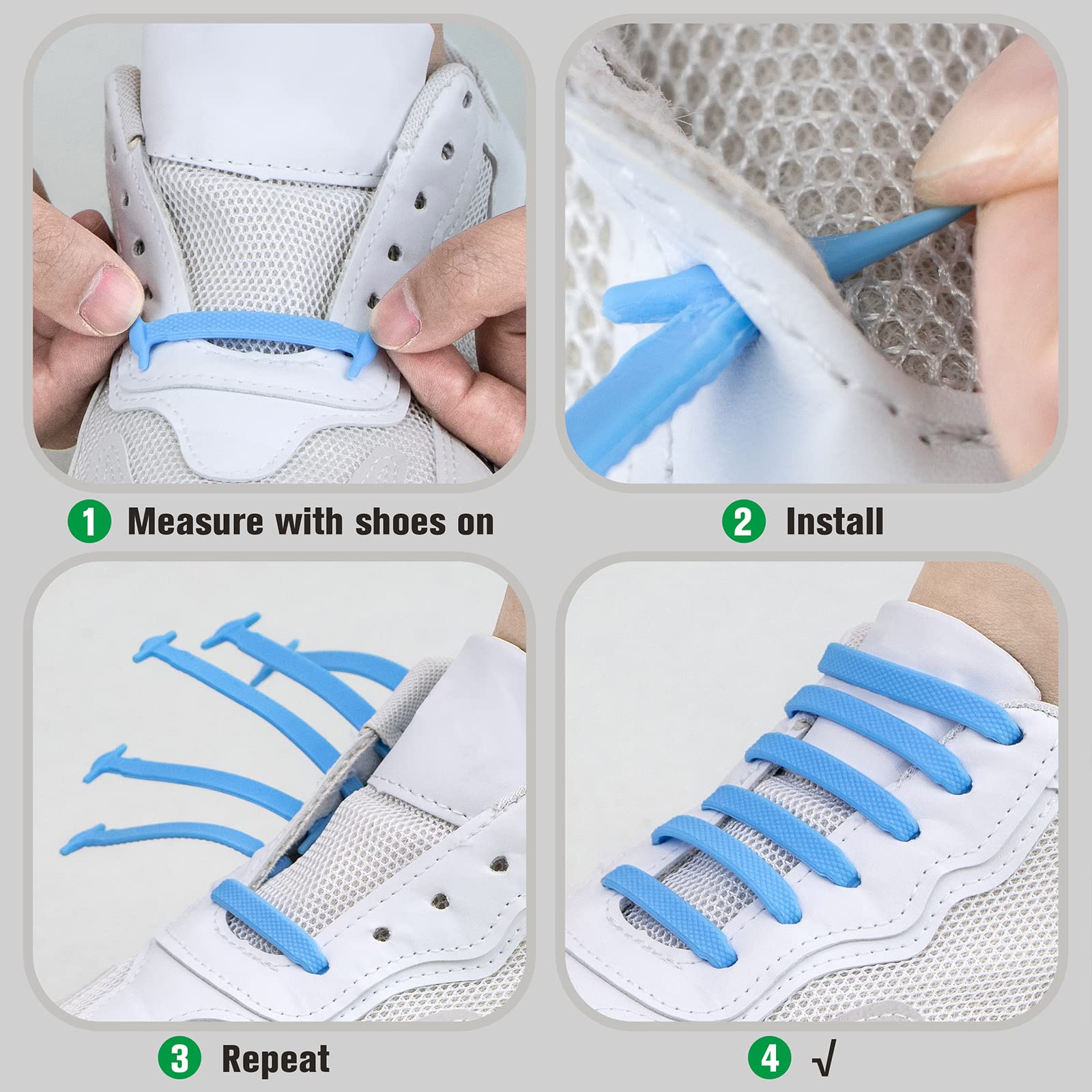 Inmaker No Tie Shoelaces, Pack Of 2, Elastic Shoe Laces For Kids And Adults