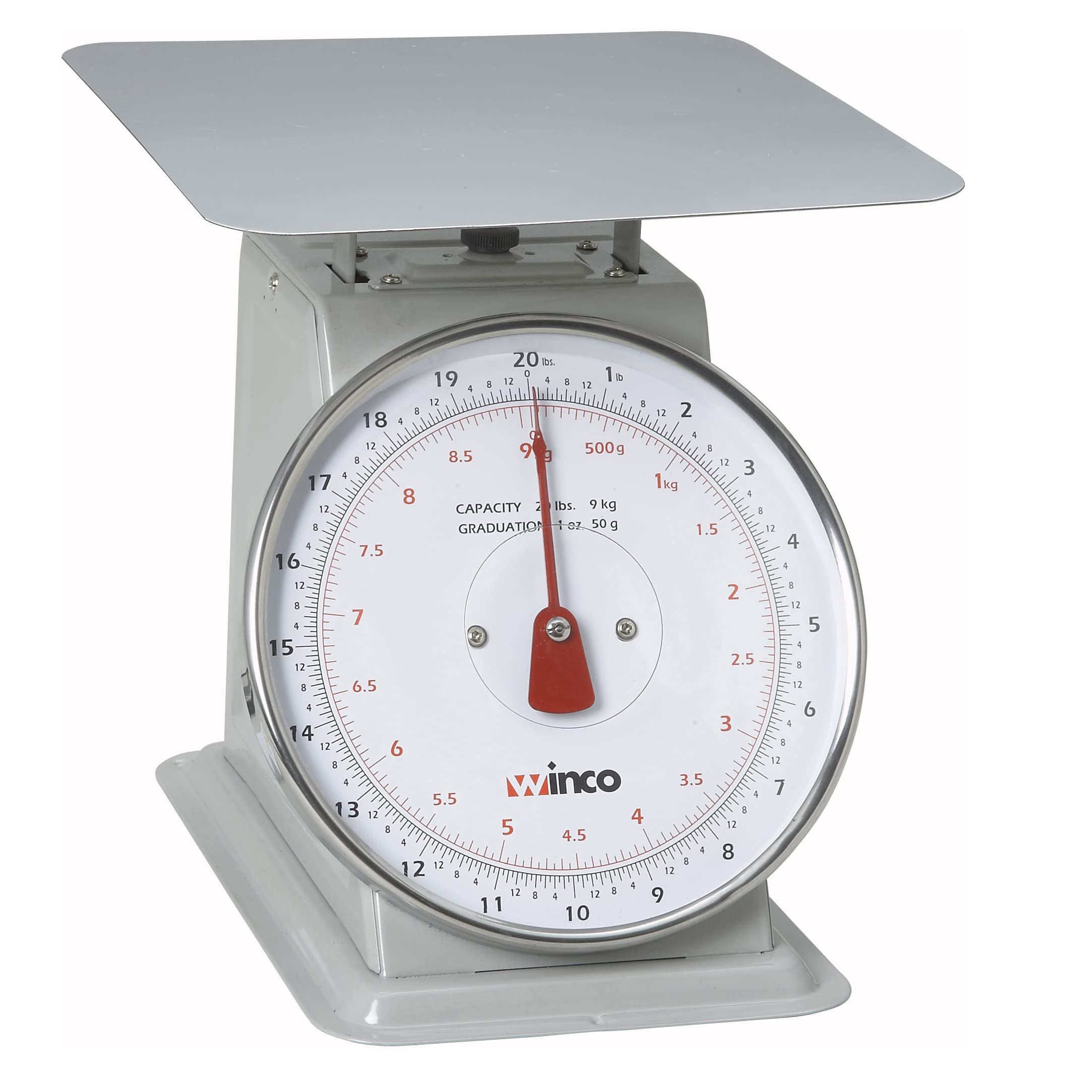 Winco Analog Receiving Scale With Dial, 20 Pound