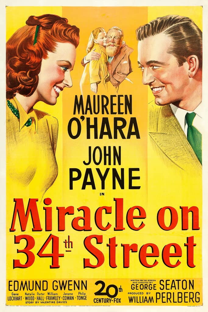 Miracle On 34Th Street Christmas Movie Holiday Vintage Classic Film Cool Wall Art Print Poster 12X18