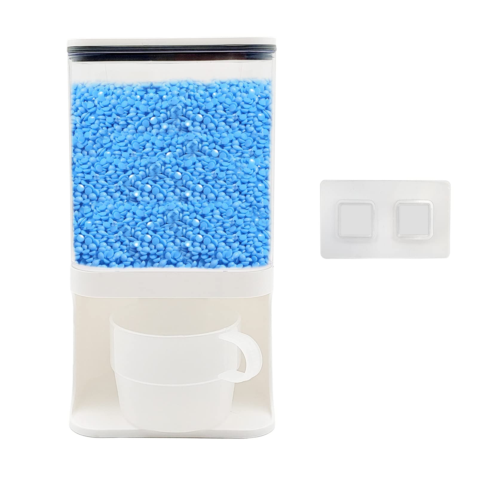 Detergent Dispenser For Laundry Room,Wall-Mounted Laundry Detergent Dispenser With Spigot Cup Holder,Suitable For Soap Beads Ric