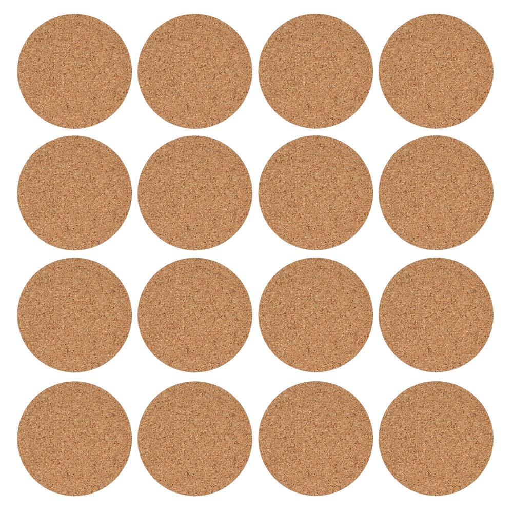 16 Set Natural Cork Coasters Absorbent Drink Coffee Cup Mat Table Bar Diy Crafts