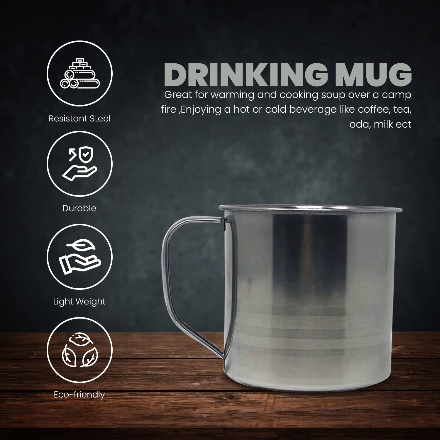 Tsyware Pack Of 6 Camping Coffee Mug Drinking Soup Cup (16 Oz)