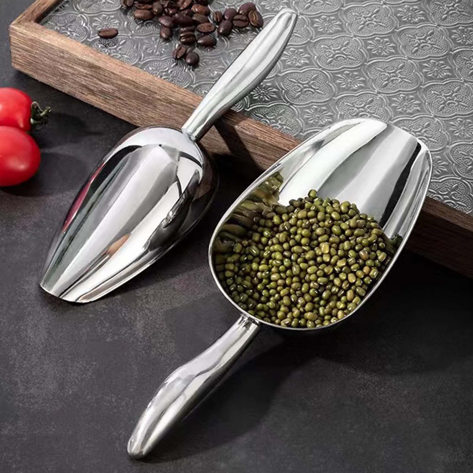 Small Metal Ice Scoop For Freezer - Ice Scoop For Ice Machine,Stainless Steel Ice Scoop Small,Mini Ice Scoop For Ice Cube Scoop,