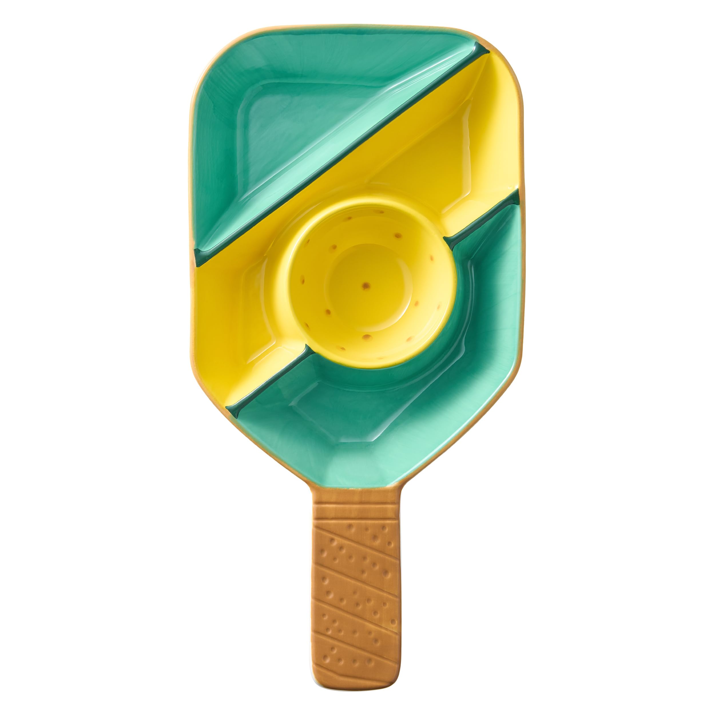 Khen Ceramic Pickleball Dish | Paddle Shaped Serving Tray Platter Decorative Tableware