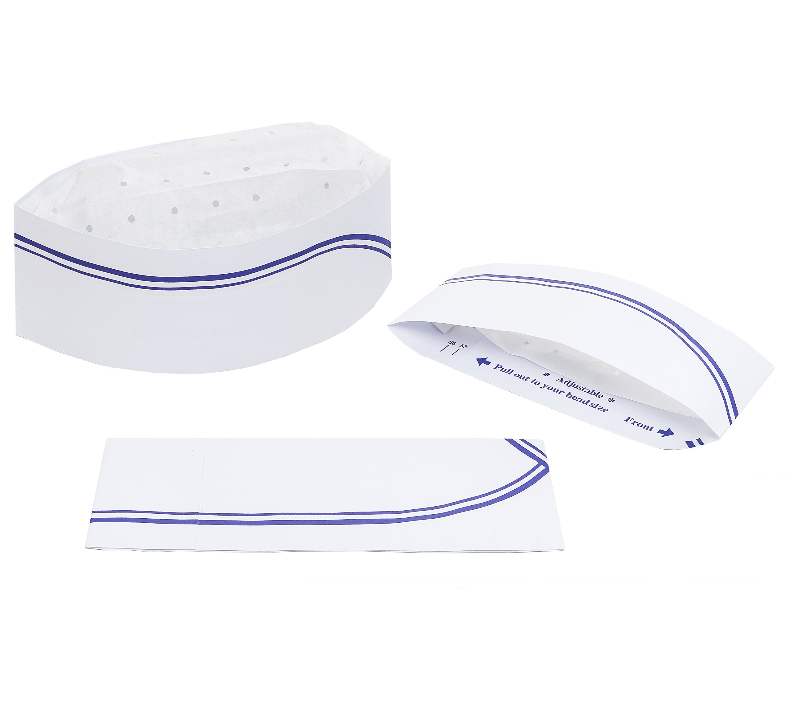 Kingseal Disposable Cook'S Cap, Overseas Cap, Soda Jerk Cap - 1 Pack Of 100 Each