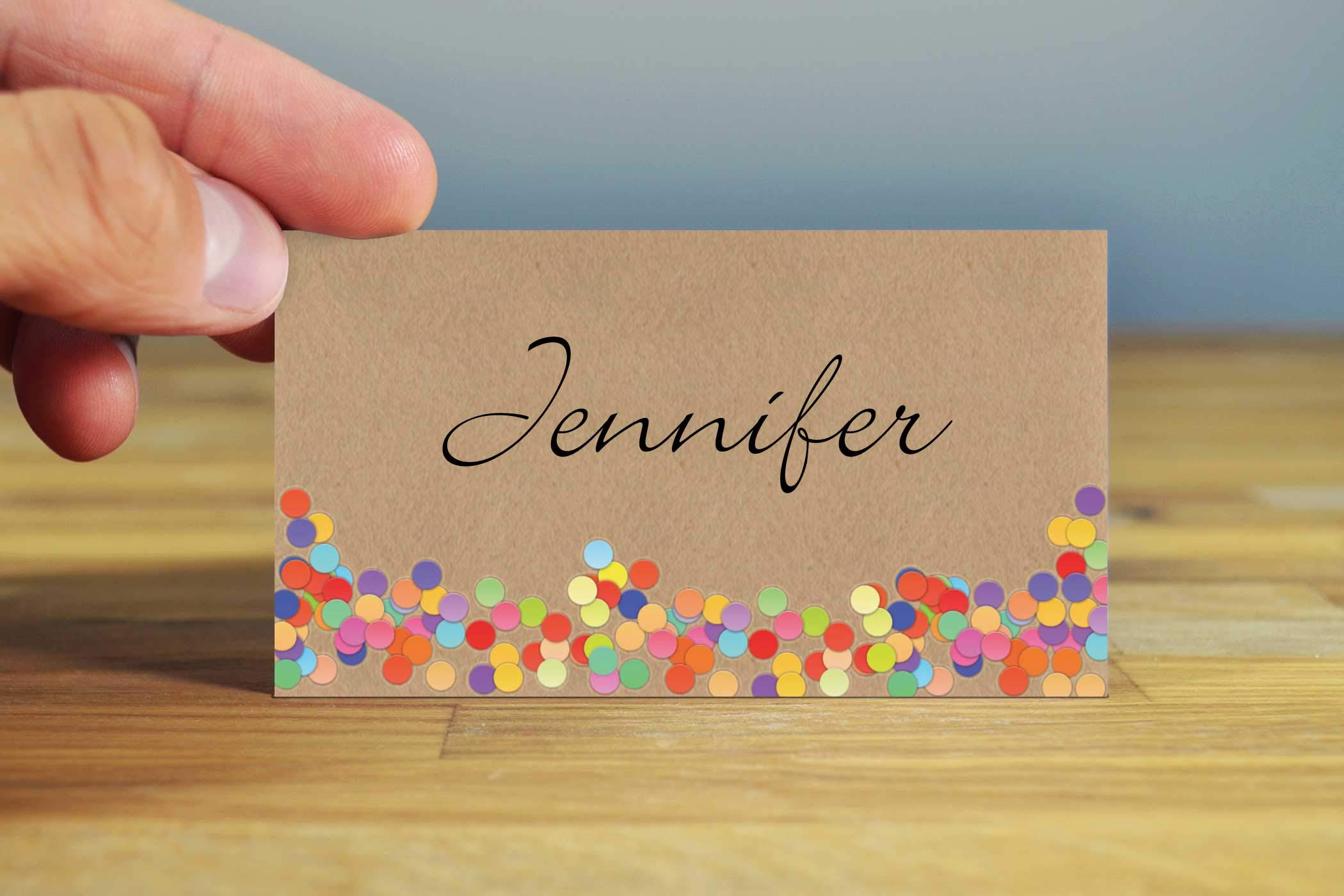 Stonehouse Collection | Name Place Cards | 25 Guest Seating Name Cards | Wedding Table Tents | Usa Made | Tent Cards (Colorful D