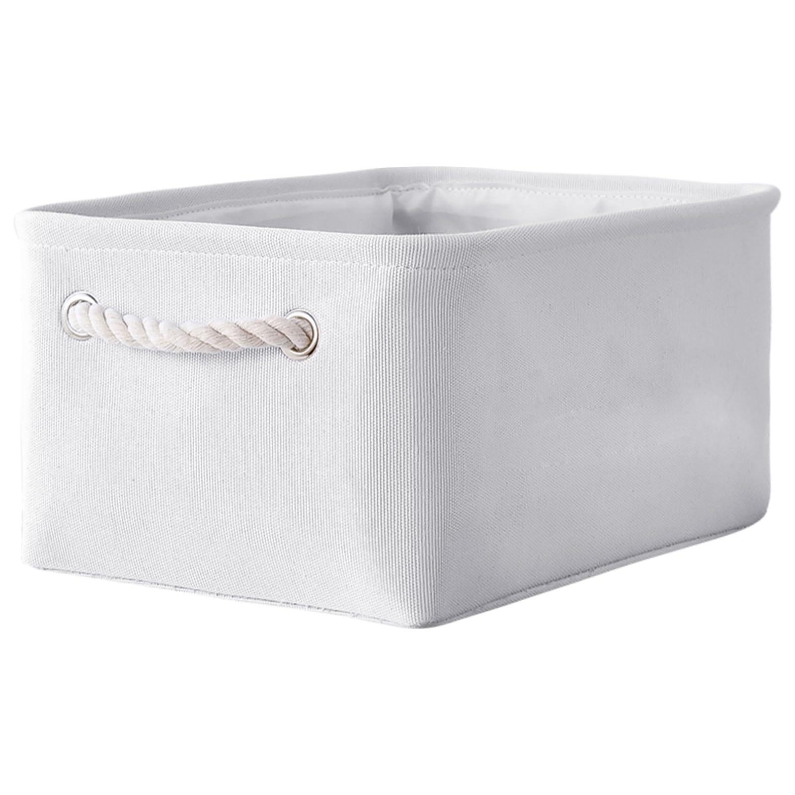 Thewarmhome Decorative Basket For Organizing - Medium-1Pack 13.8L*9.8W*6.7H Rectangular Fabric Storage Bin Organizer Basket With