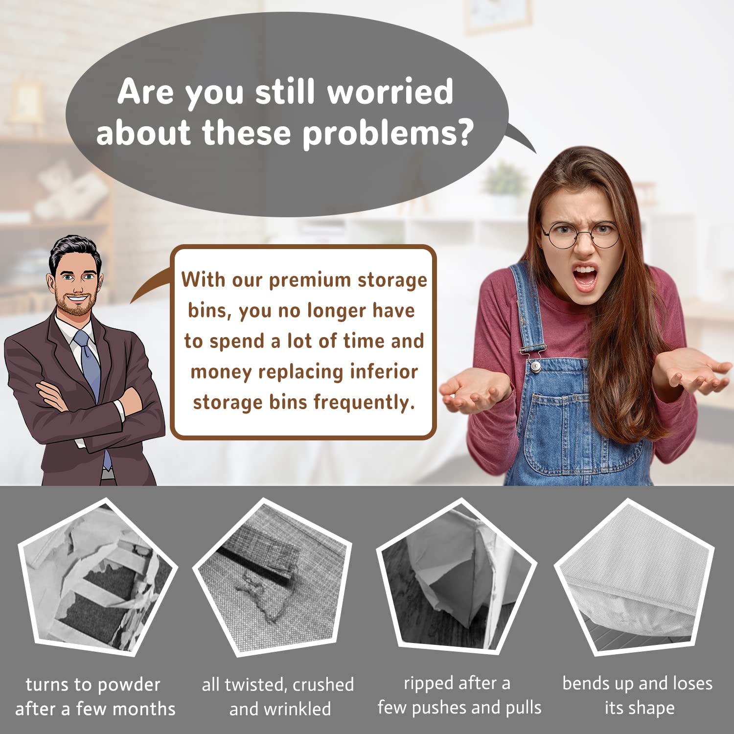 Posprica Storage Basket Bins,12  12 Foldable Storage Cube Boxes Fabric Drawer For Closet Shelf Cabinet Bookcase,4Pcs,Coffee