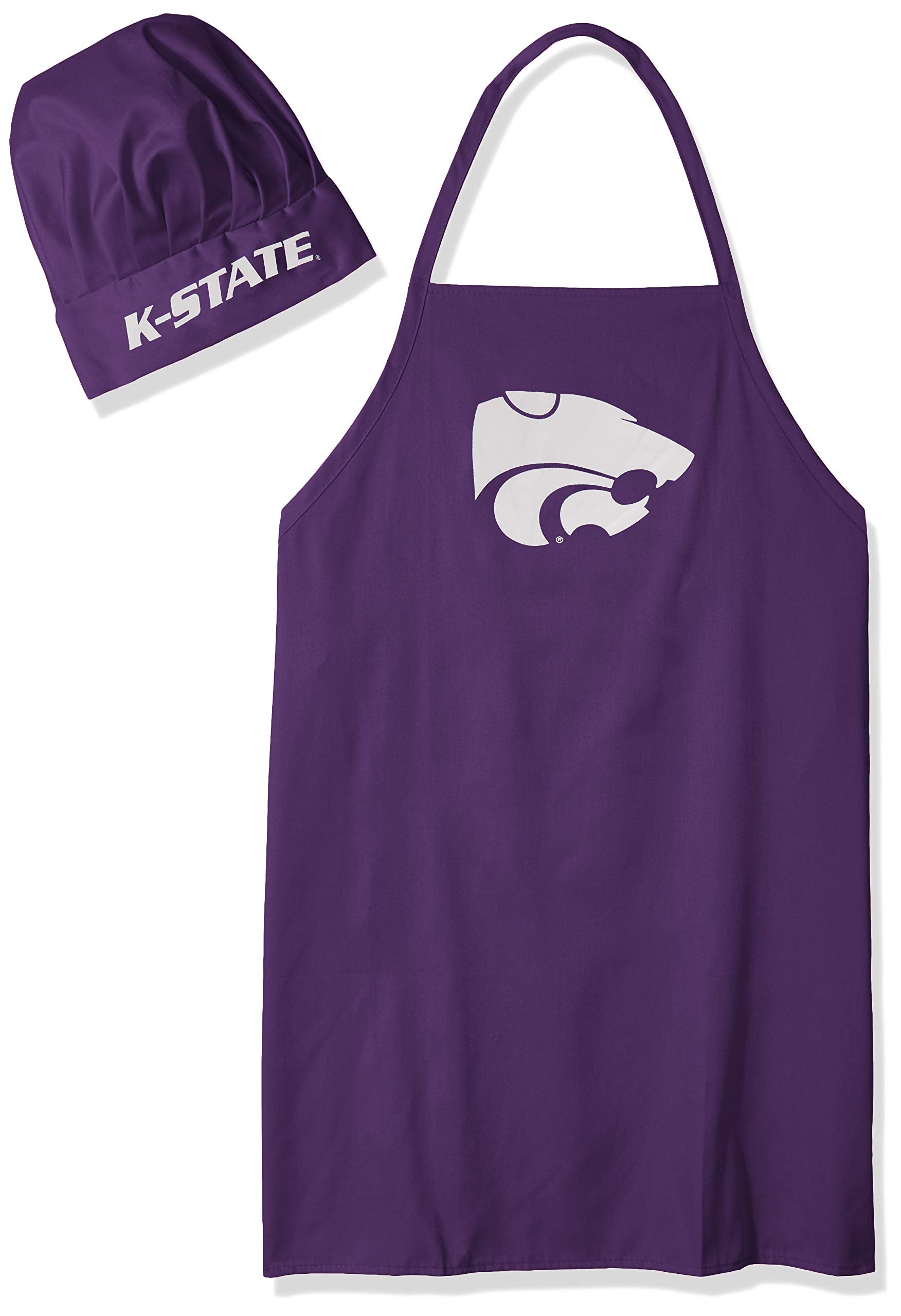 Pro Specialties Group Ncaa Kansas State Wildcats Mens Chef Hat & Apron, Full Color Team Logo, One Size