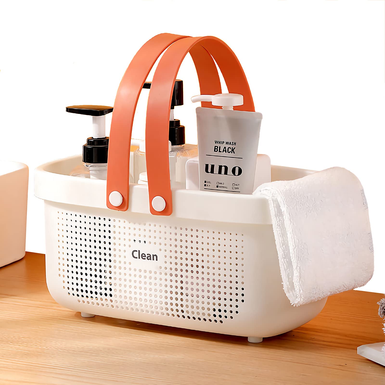 Laigoo Large Shower Caddy Basket, Plastic Storage Basket With Handles Storage Bins Shower Storage Organizer For Bathroom, Colleg