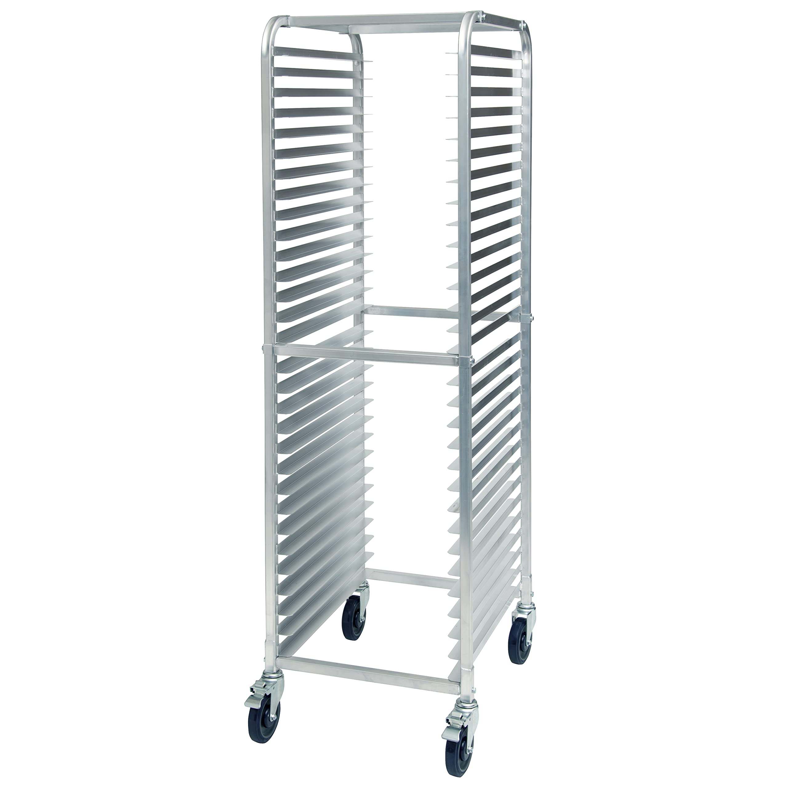 Winco Aluminum Sheet Pan/Bun Rack, 2 Spacing with Brake, 30 Tier