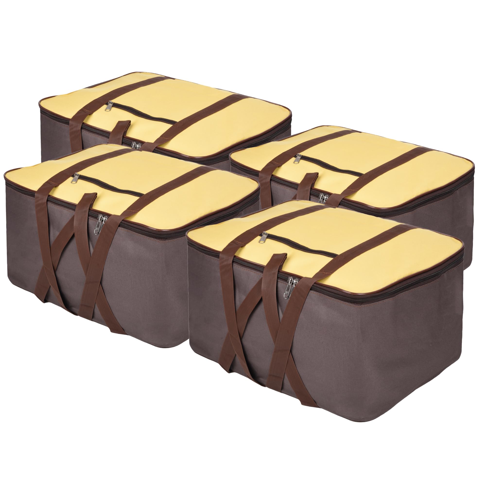 Urbane Home Pack Of 4 UnderBed Storage Bags For Clothes Winter WrapUp Storage Cover For Bedding, Blanket & Bedsheet Organizer