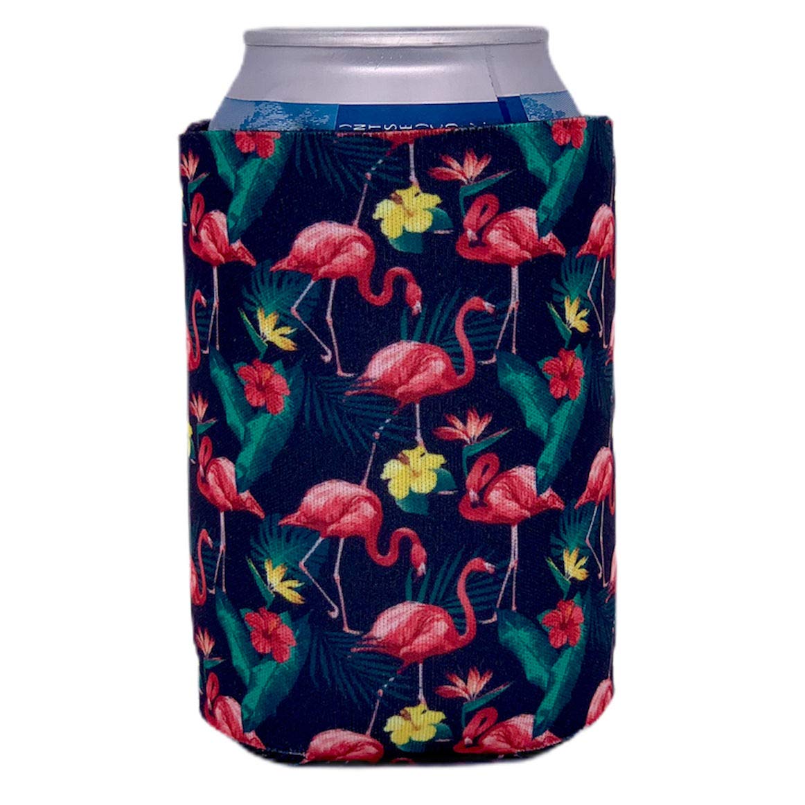 Flamingo Pattern Collapsible Can Coolie (1)