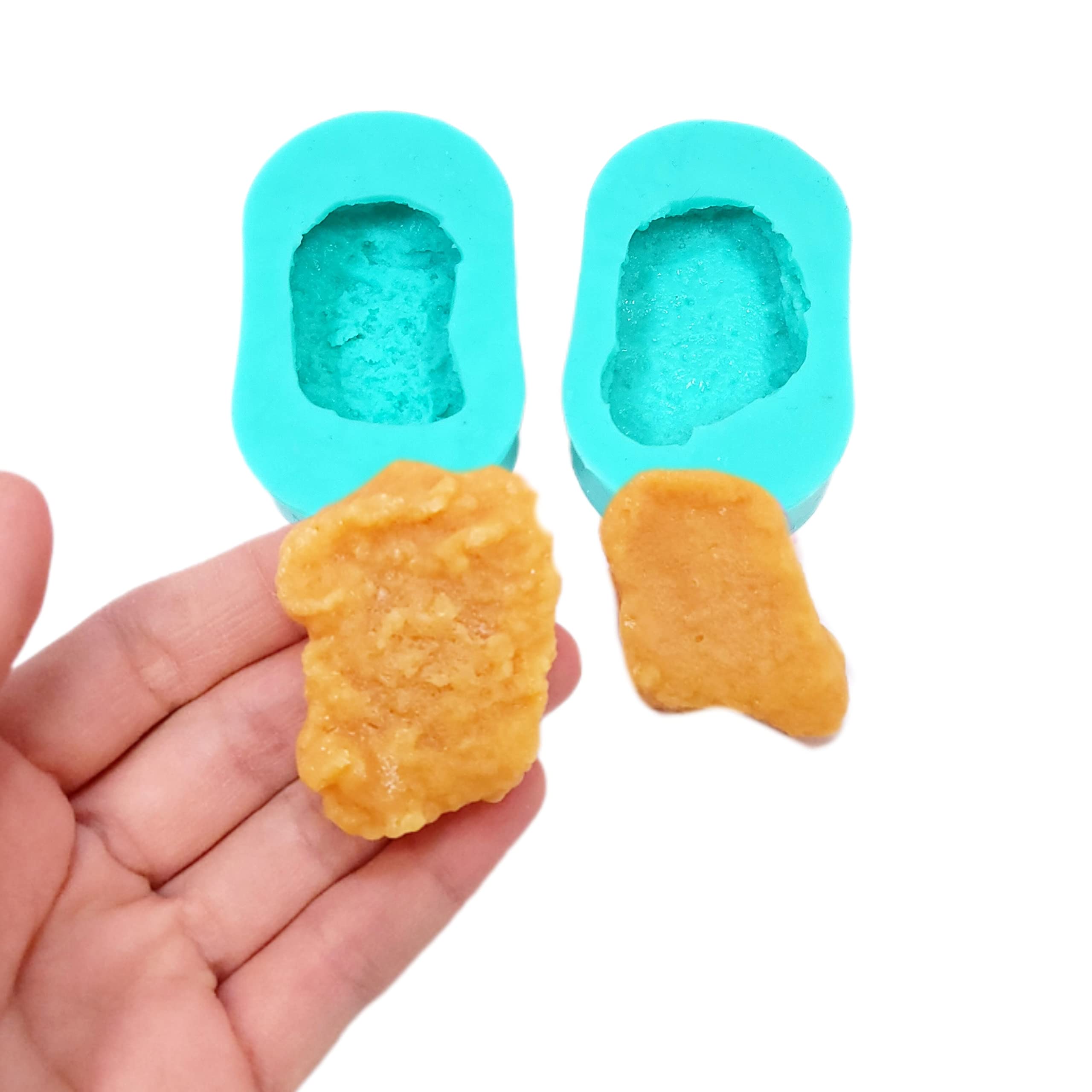 Chicken nuggets realistic Silicone Mold Wax mold Resin mold Soap mold Realistic Flexible mold candle makingNC021AB