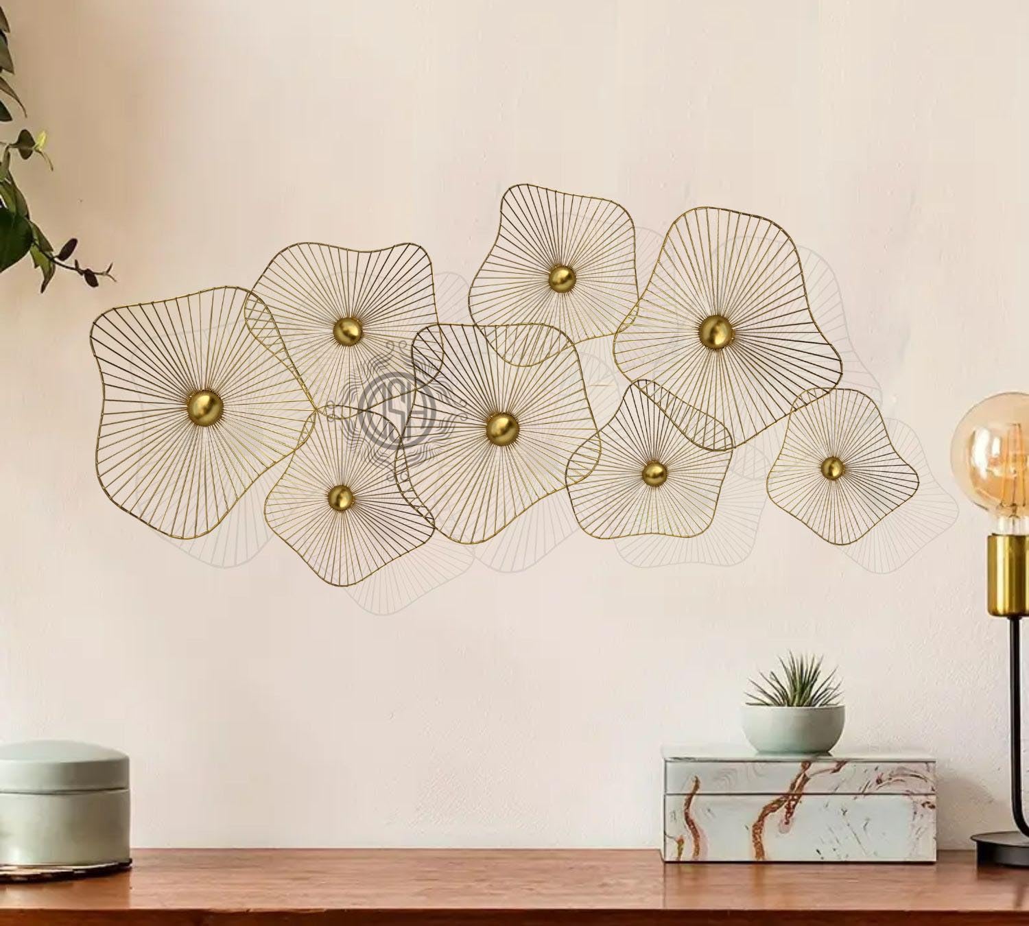 DSH Metal Wall Art Wall Sculpture Wall Hanging Showpiece Perfect For Home, Hotel,Restaurant, living room Decoration. (iWART-38-8