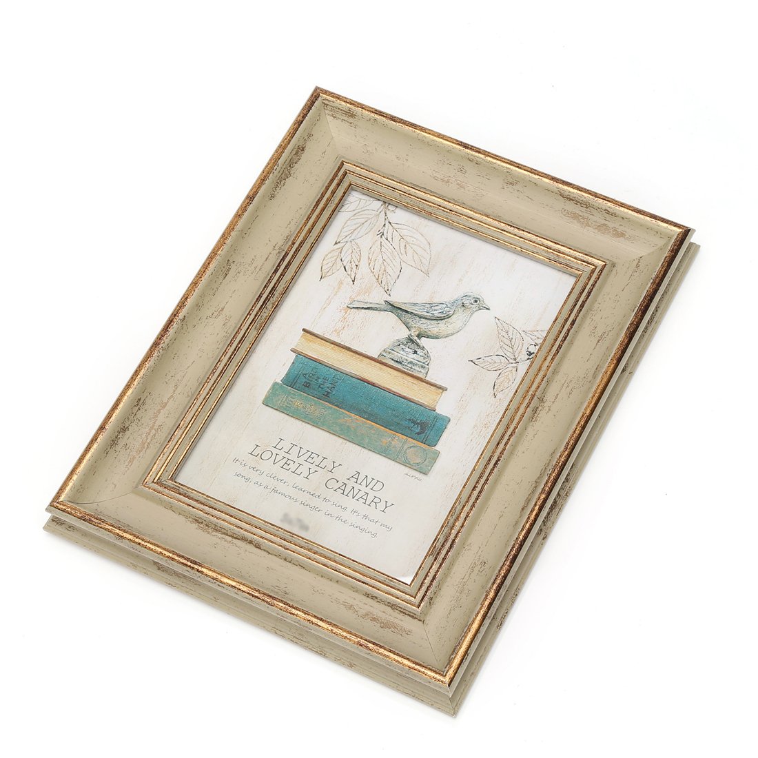 4x6 Inches Vintage Feel Rustic Picture Frame For Tabletop or Wall Hanging with Glass Front (4x6, Khaki)