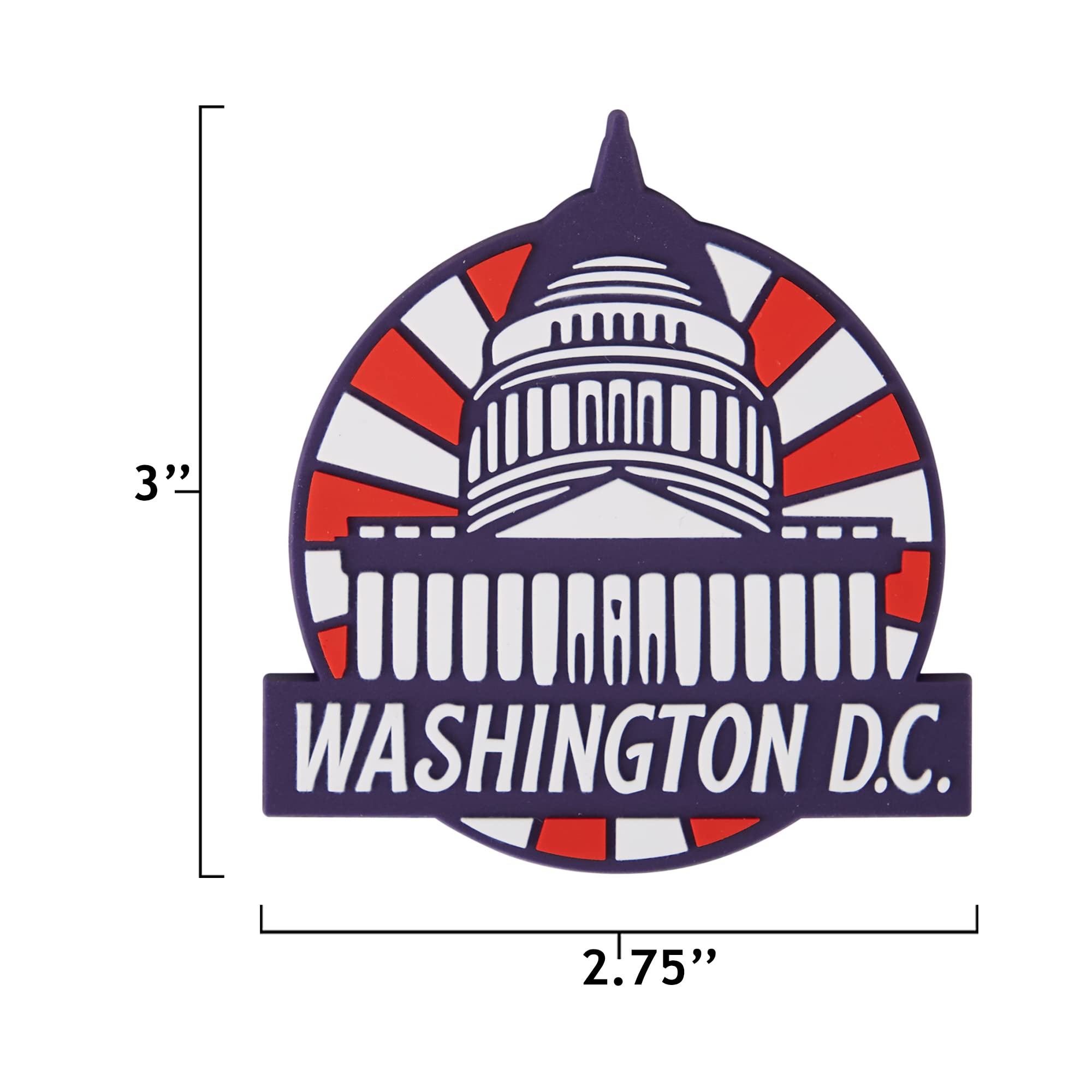 Vagabond Heart Washington Dc Pvc Fridge Magnet