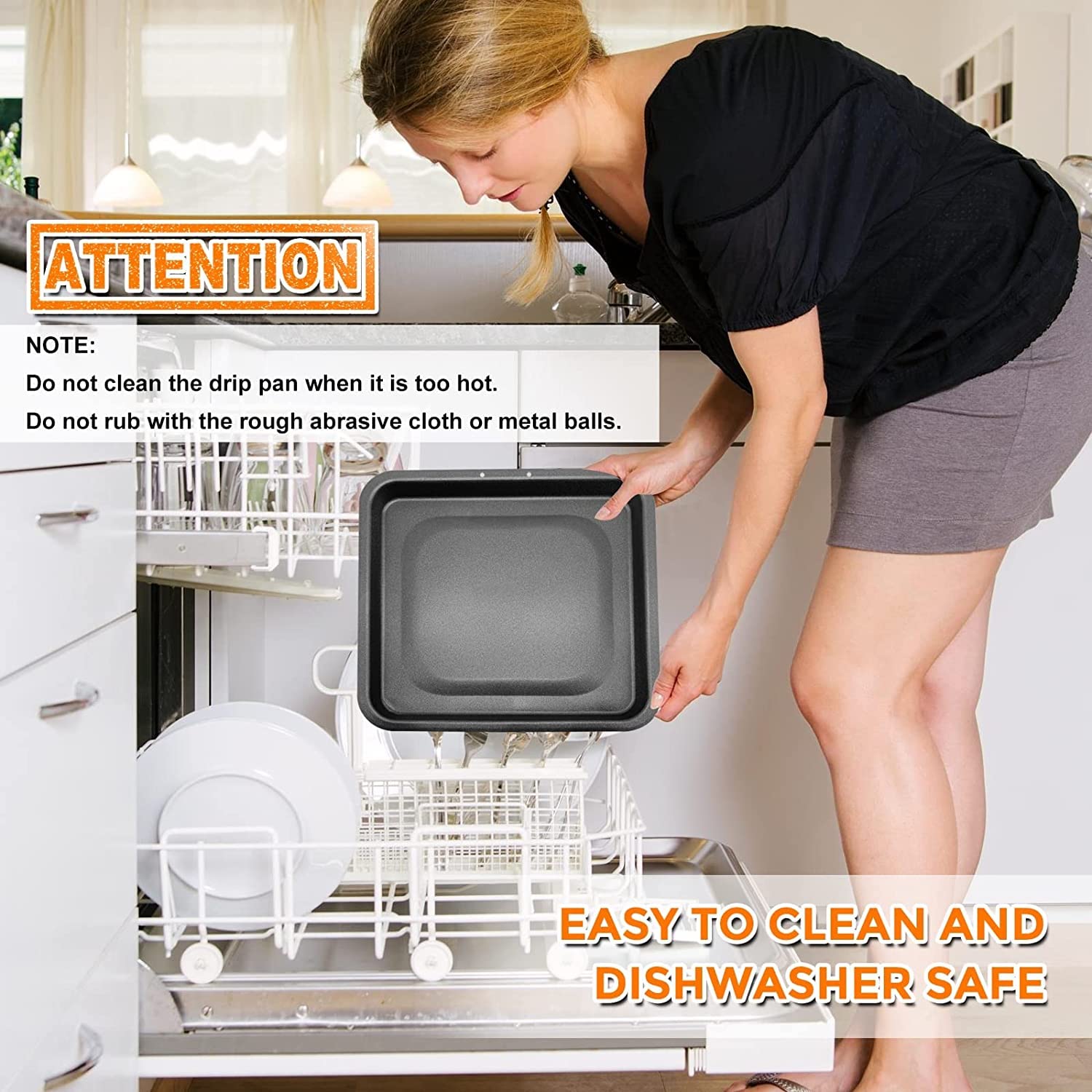 Air Fryer Drip Pan For Instants Vortex Plus Cosori 10Qt Air Fryer Oven, 2Pcs Premium Rectangular Nonstick Oil Drip Tray For Inst