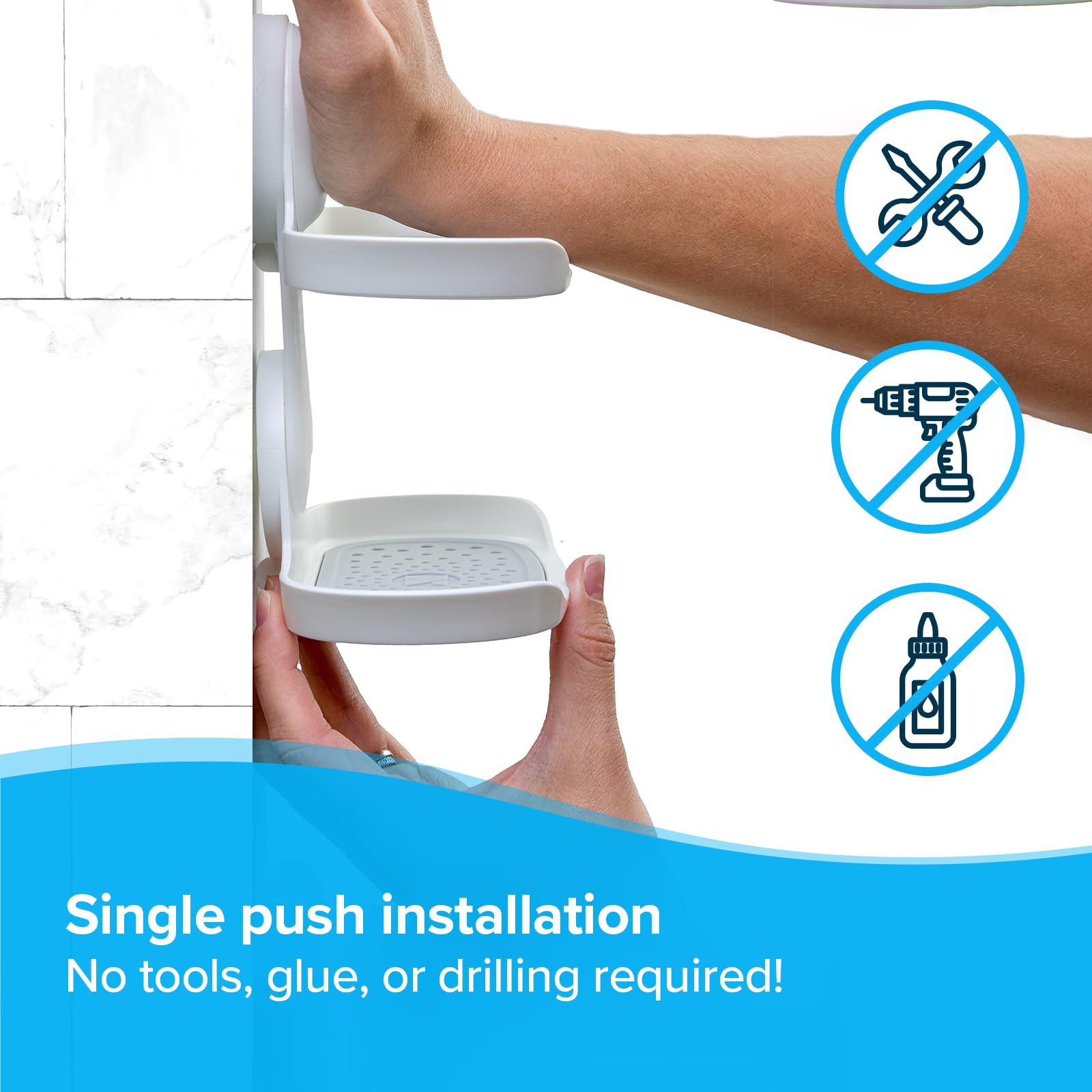 Slipx Solutions Patented Double Soap Saver, Strong Hold Suction Cup Soap Holder, Must Have Universal Kitchen & Bathroom Shower A