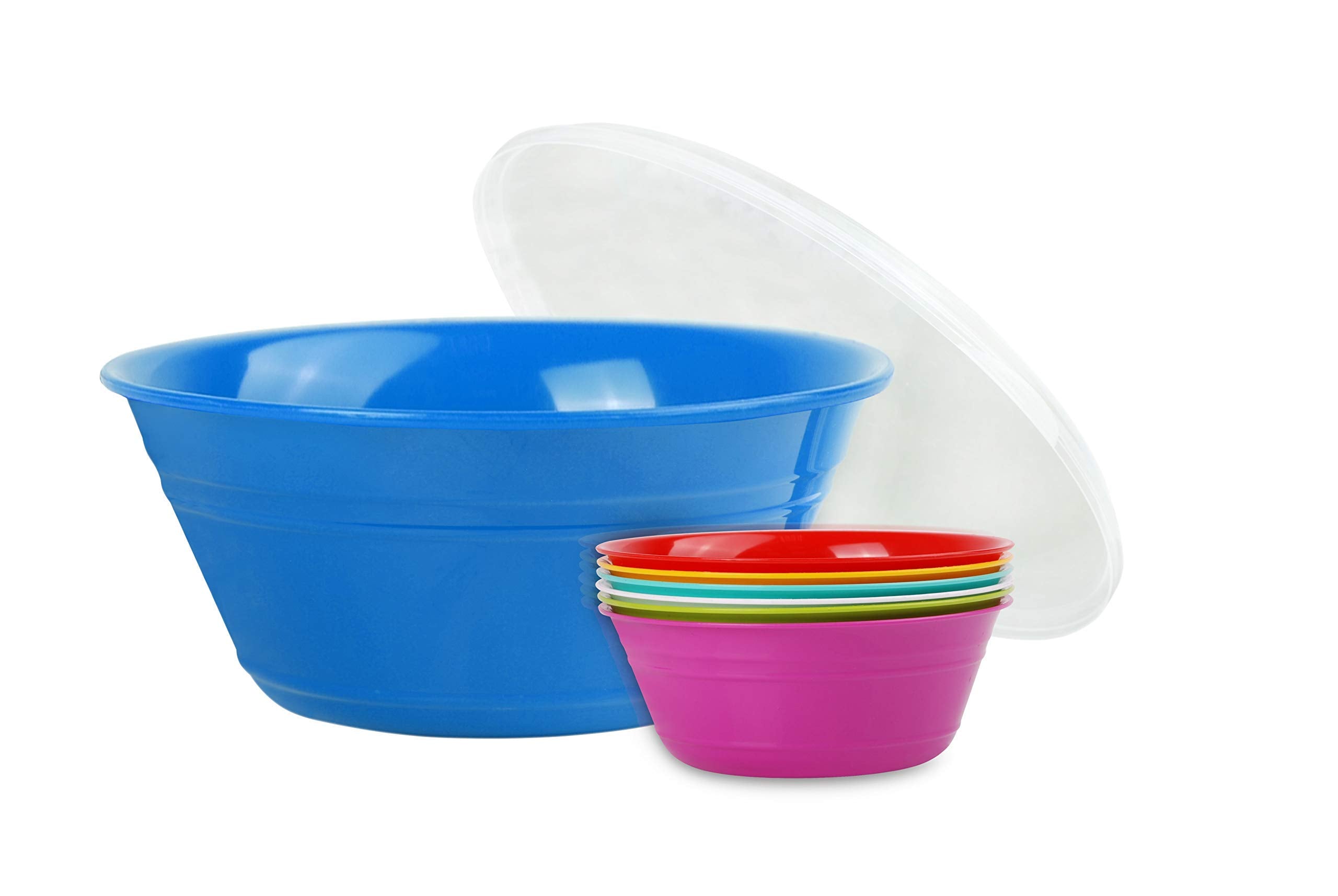 Mintra Home Snack Bowls (Popcorn Bowl Set, Red)