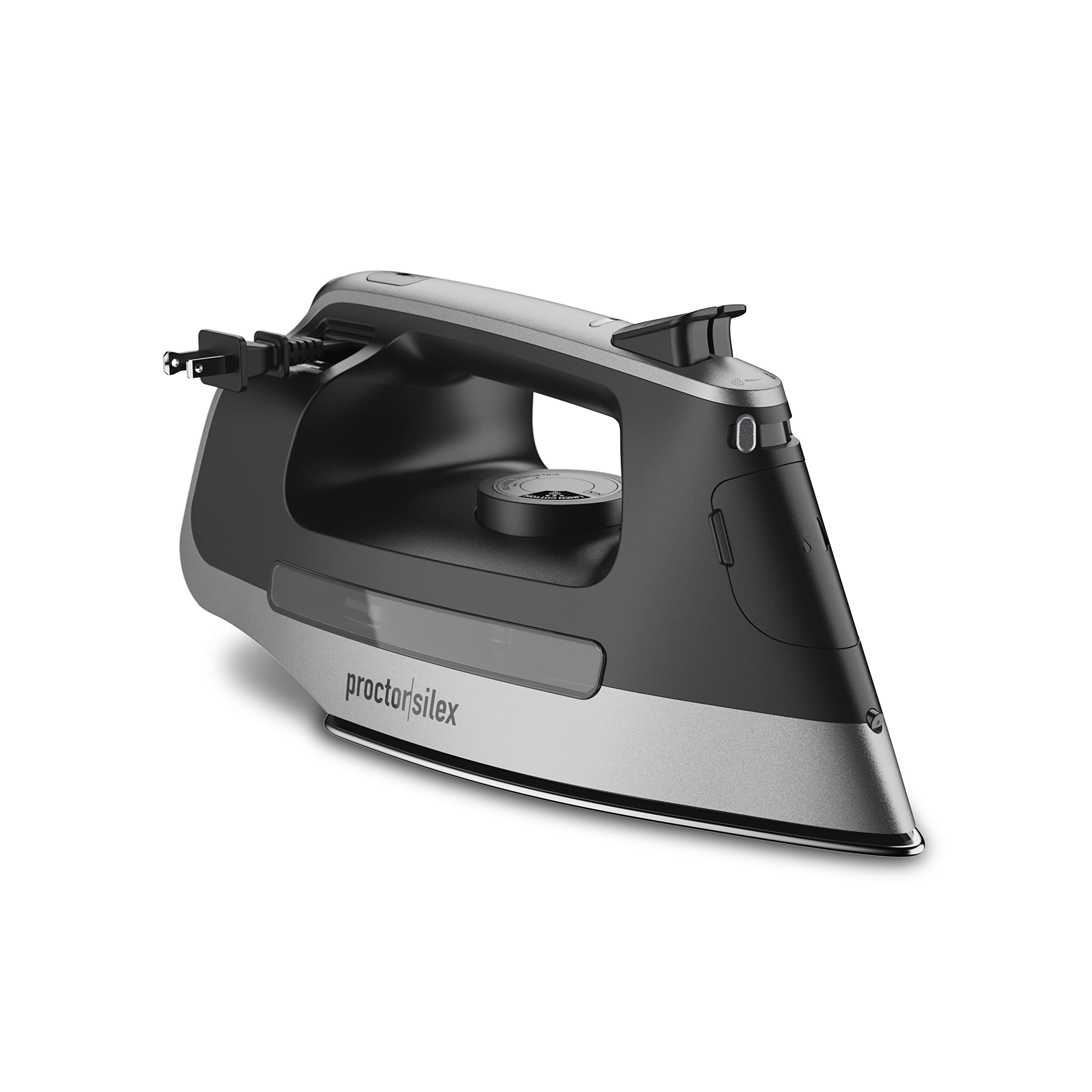 Proctor Silex Steam Iron For Clothes With Durable Stainless Steel Soleplate, 1500 Watts, 8 Retractable Cord, 3-Way Auto Shutoff,