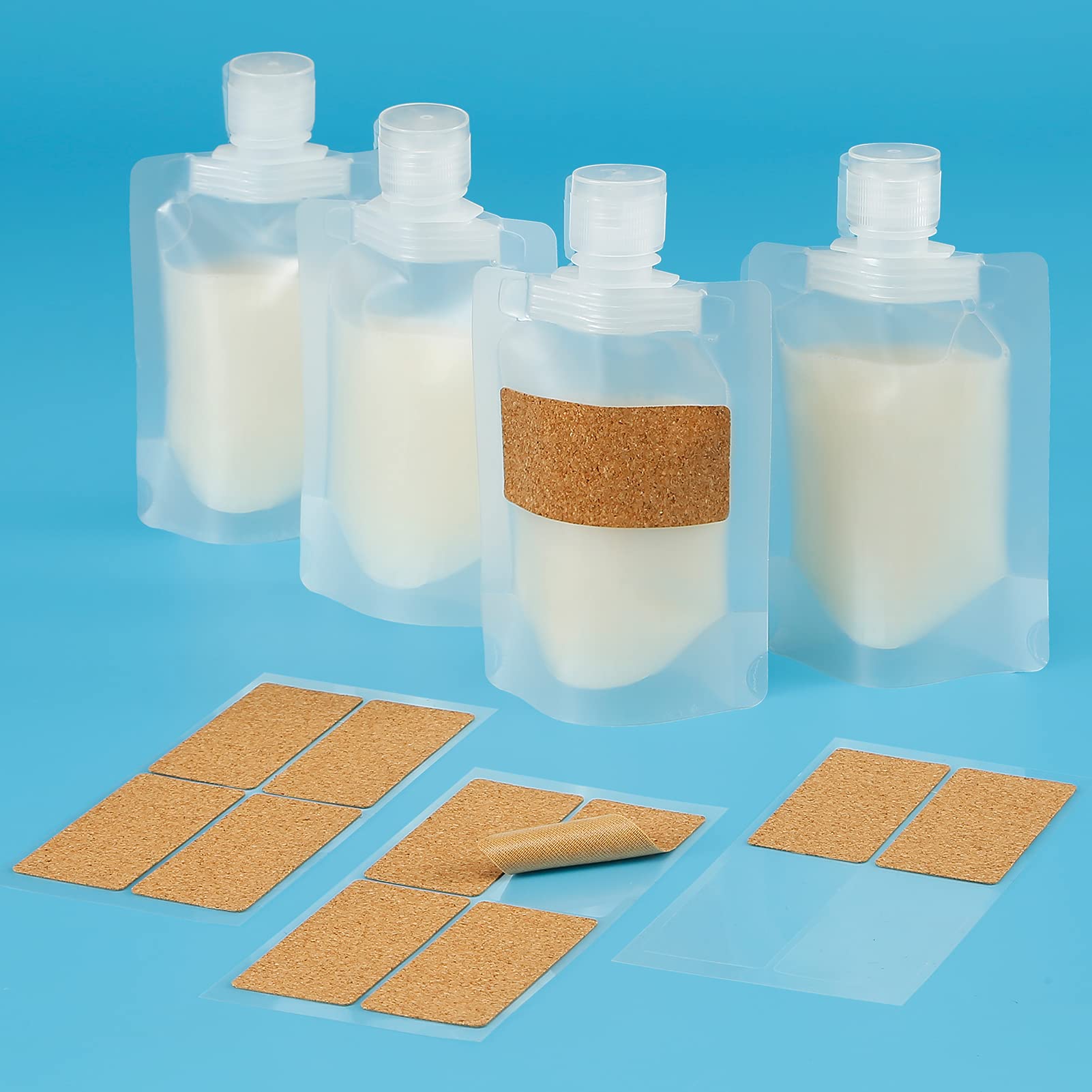 TailaiMei 12 Pieces Travel Pouches for Toiletries  TSA Approved Portable Travel Size  Refillable Stand Up Pouch for Shampoo/Conditioner/Lotion (50ml/1.7oz)