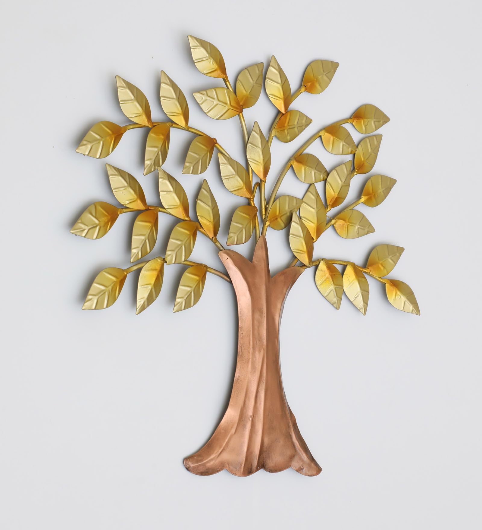 Vedas Reva Metal Contemporary Design Golden Tree Of Wisdom & Life Wall Hanging Art Decor Sculpture Modern Home Office Artwork (S