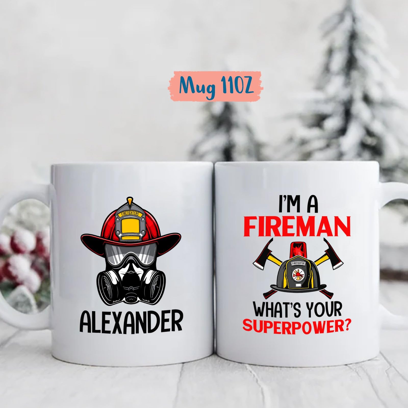 I'm A Fireman Mug, Firefighter Gift, Fireman Coffee Mug, Personalized Name Firefighter Mug for Friends Coworker, Custom Best Fir