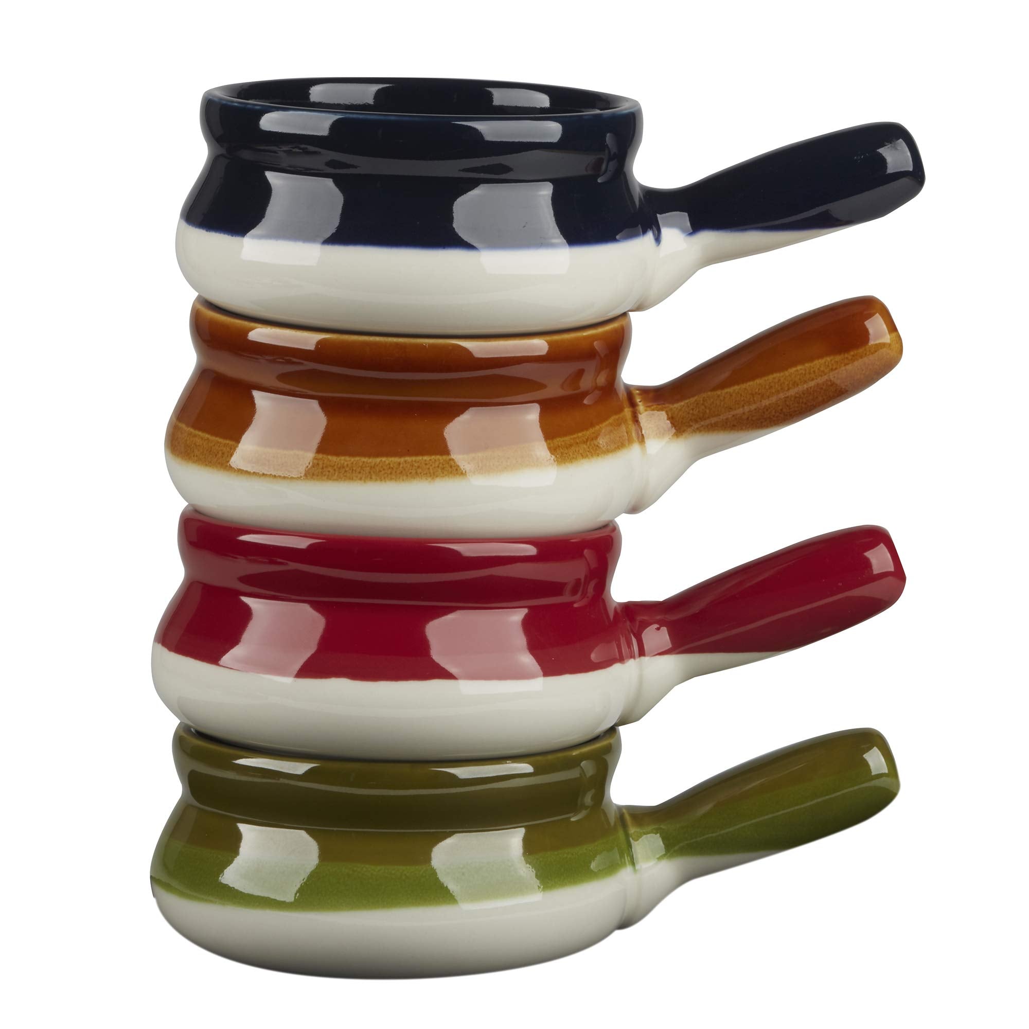 Certified International 18 Oz. Soup Crocks With Handle, Set Of 4 Cookware, Bakeware, Cooking Accessories, White