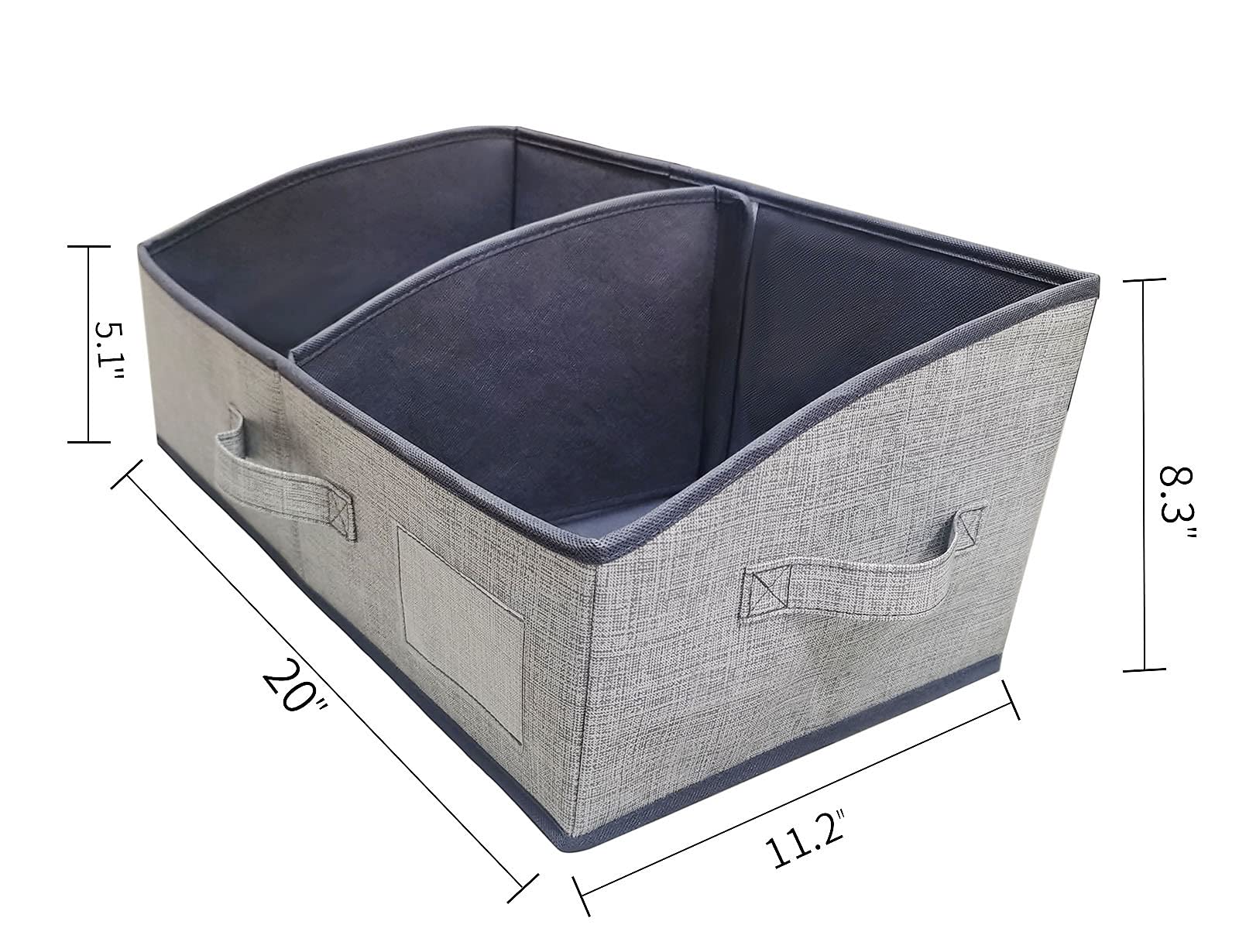 3 Packs Closet Storage Bins - Trapezoid Large Storage Box - Foldable Fabric Baskets For Organizing Clothes - Baby Toiletry, Toys
