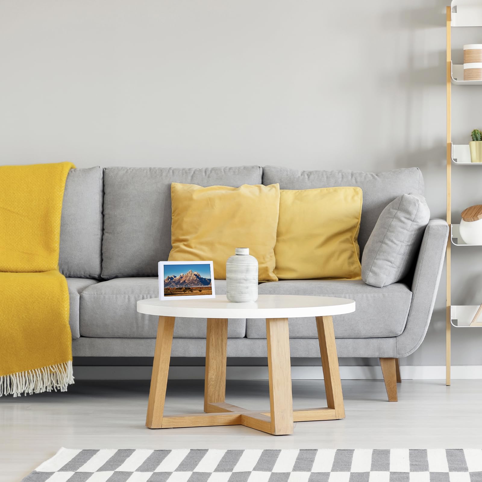 JCJMY 5x12 Picture Frame White for Wall Hanging or Tabletop, Wall Mounting Horizontally or Vertically, 5 x 12 Wall Gallery Poste