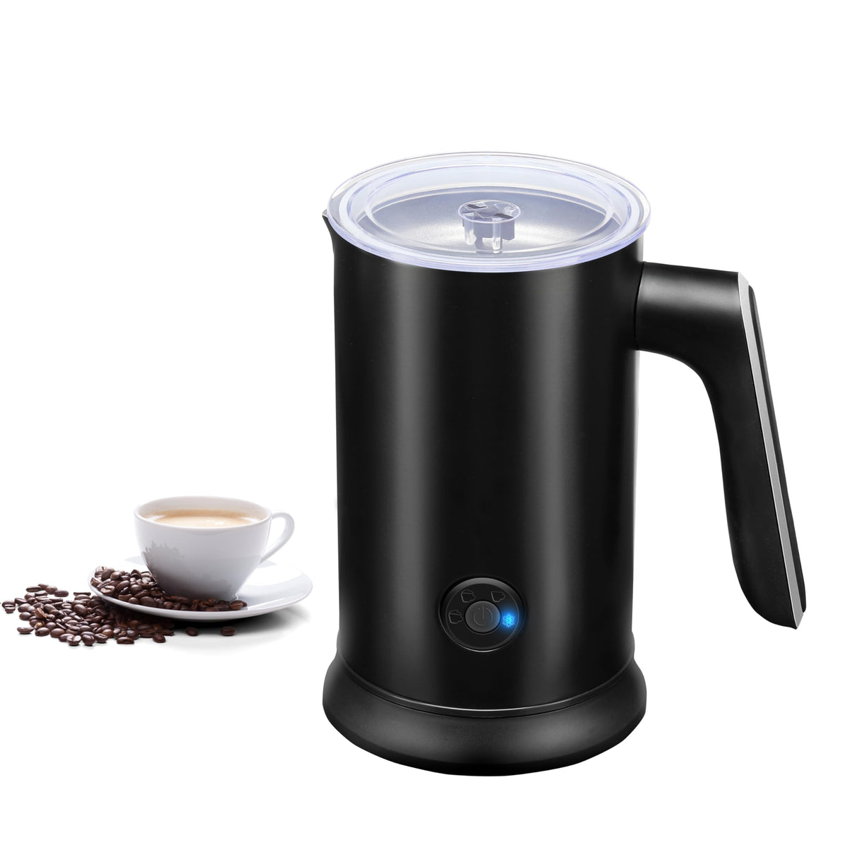 Simple Deluxe Electric Milk Frother, 4 In 1 Electric Milk Steamer 250Ml/8.4Oz Automatic Hot And Cold Milk Foam Maker And Milk Wa