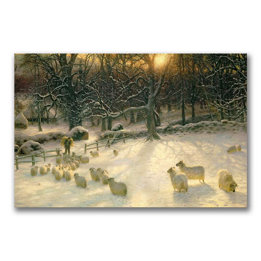 The Shortening Winter'S Day By Joseph Farquharson, 22X32-Inch Canvas Wall Art