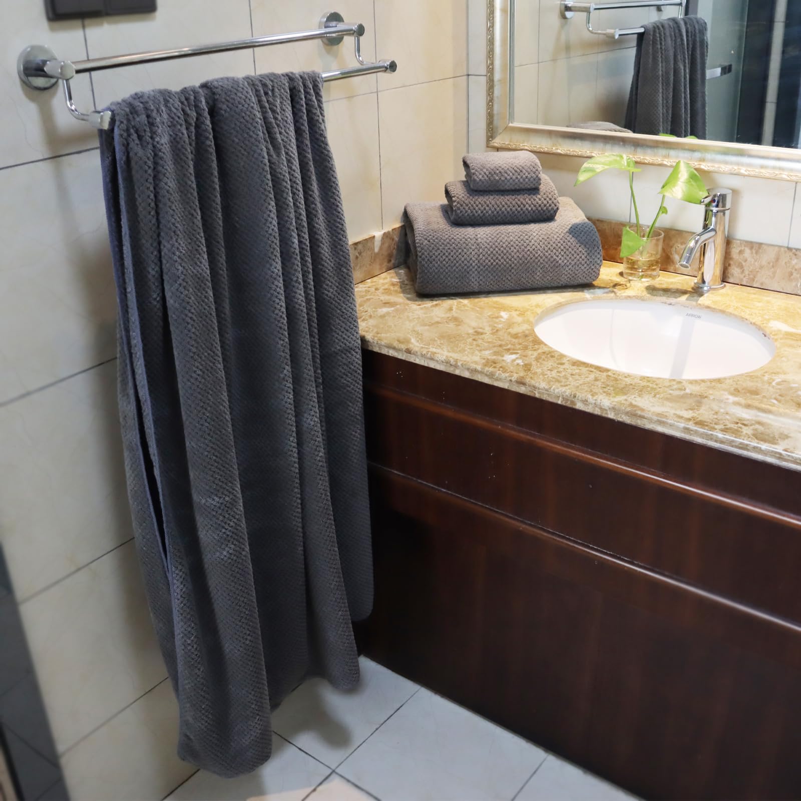 Ytyc Towels,39X78 Inch Oversized Bath Sheets Towels For Adults Luxury Bath Towels Extra Large Sets For Bathroom Microfiber Showe