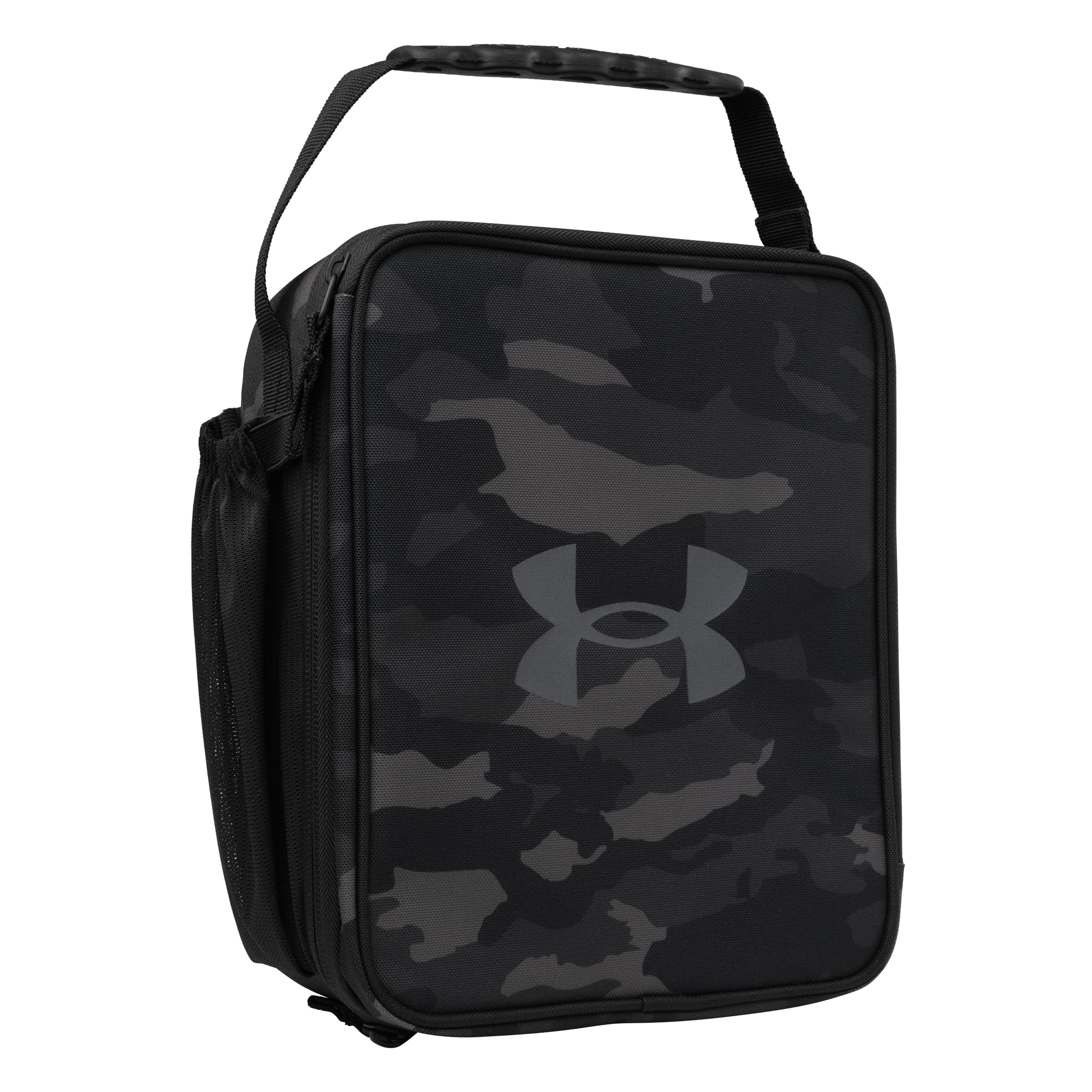 UA Scrimmage 3 Lunchbox Black Woodland Camo OSFA