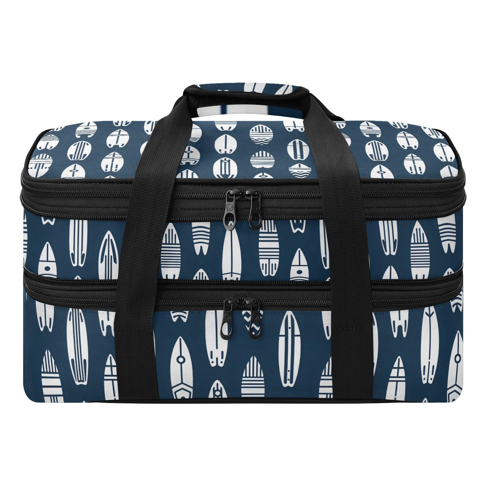 Eraedgza White Surfboards Insulated Casserole Carrier for Hot Cold Dish