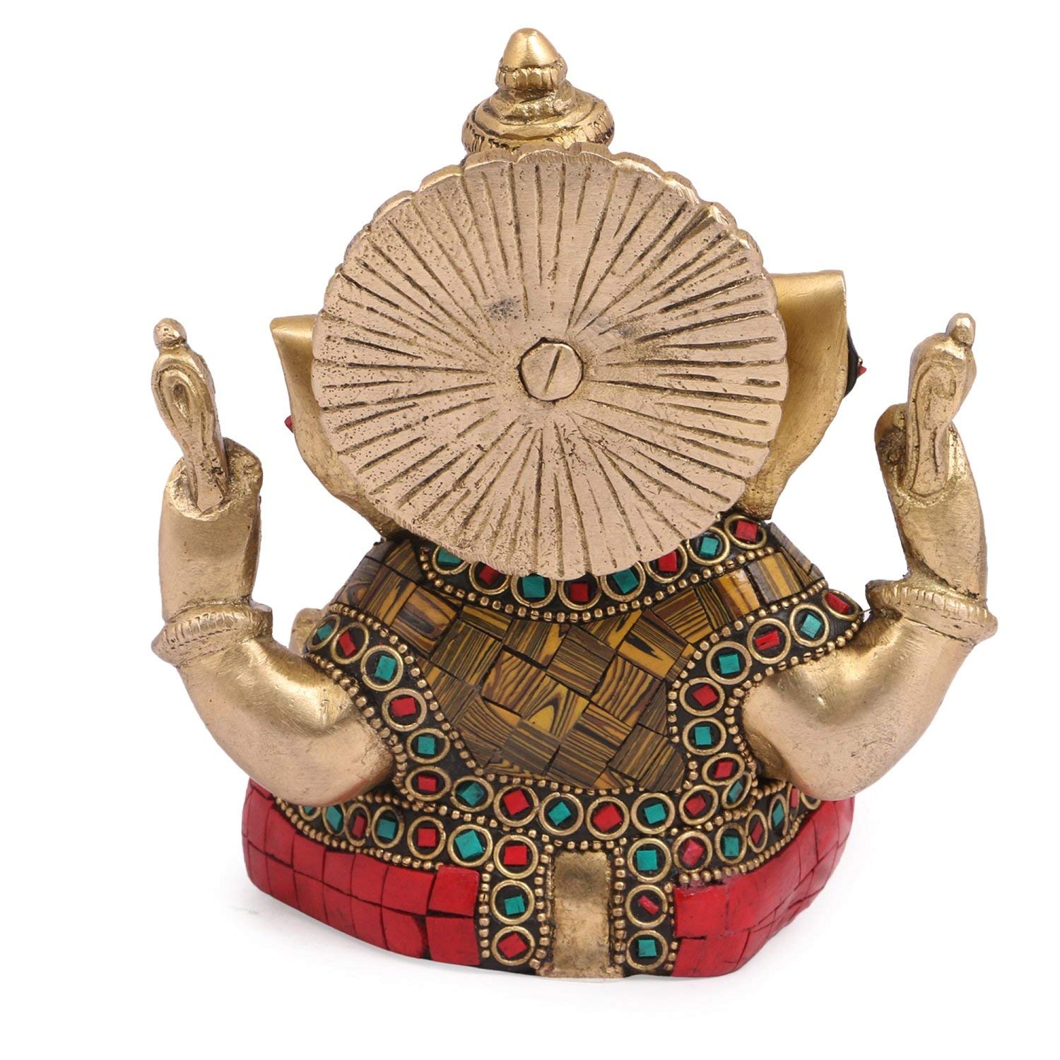 Artvarko Brass Lord Ganesha Brass Statue God Ganesh Bhagwan Ganpati Sitting Idol Sculpture Home Dcor Murti. 5.5 Inch