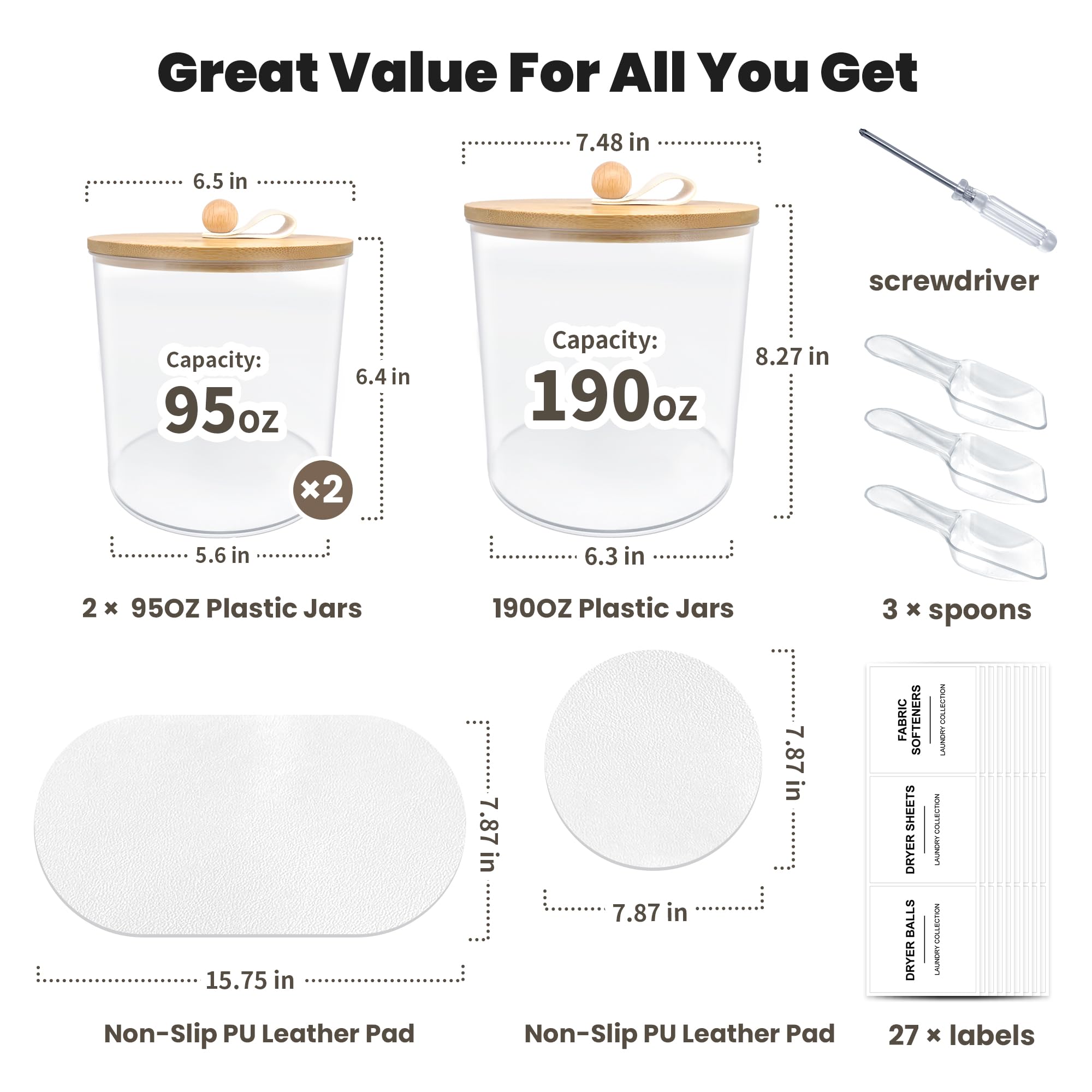 3 Pack Laundry Pods Container,Laundry Room Organization And Storage Jars,Laundry Detergent Container For Powder,Pods,Scent Boost