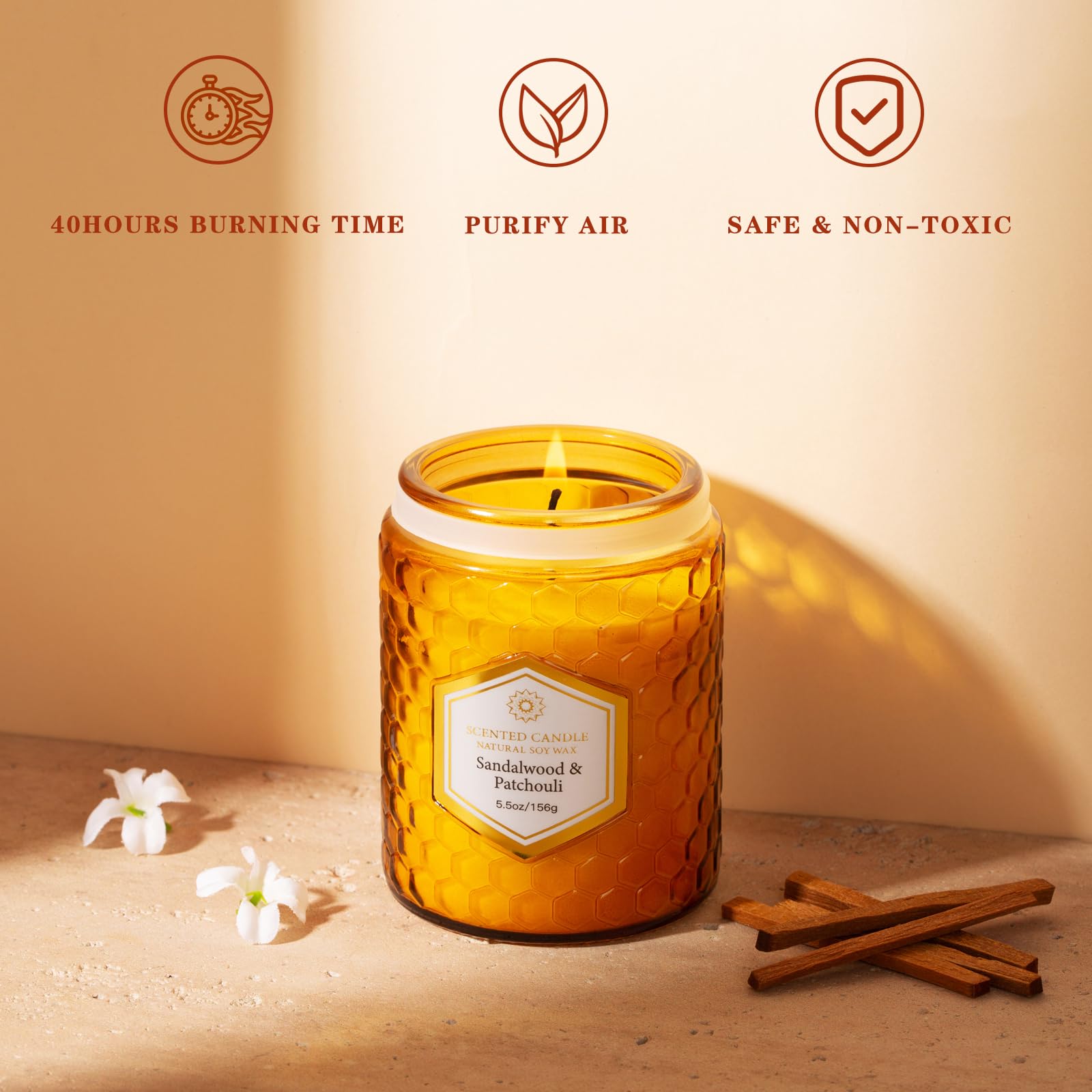 6 Pack Candles for Home Scented, Natural Soy Wax Jar Candles, Aromatherapy Candles Gifts Set for Women, 33 oz 240 Hour Long Last