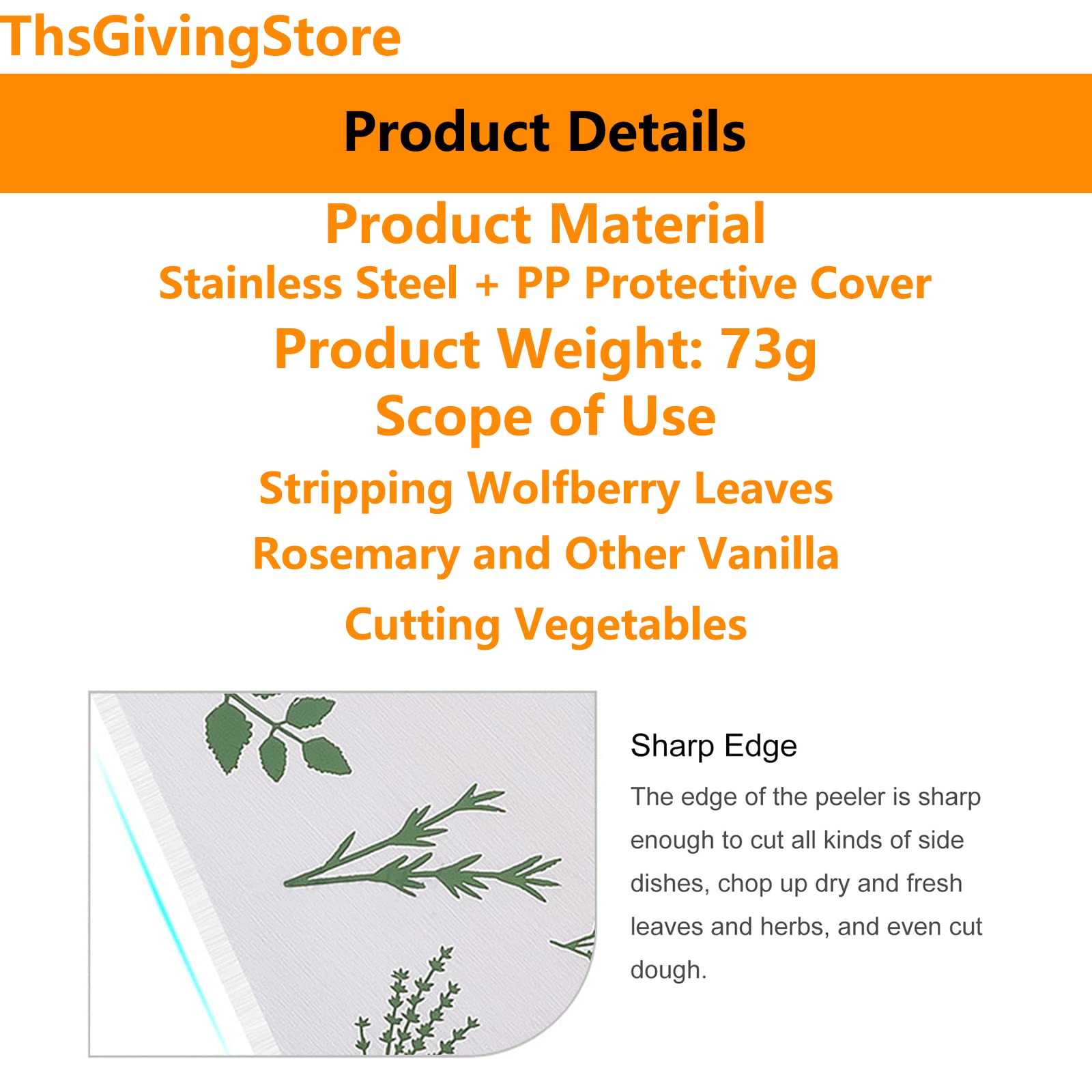 9 Holes Herb Leaf Stripper Tool, 304 Stainless Steel Kitchen Herb Leaf Stripping Tool, Fresh Herb Chopper, Remover Leaf Tool For