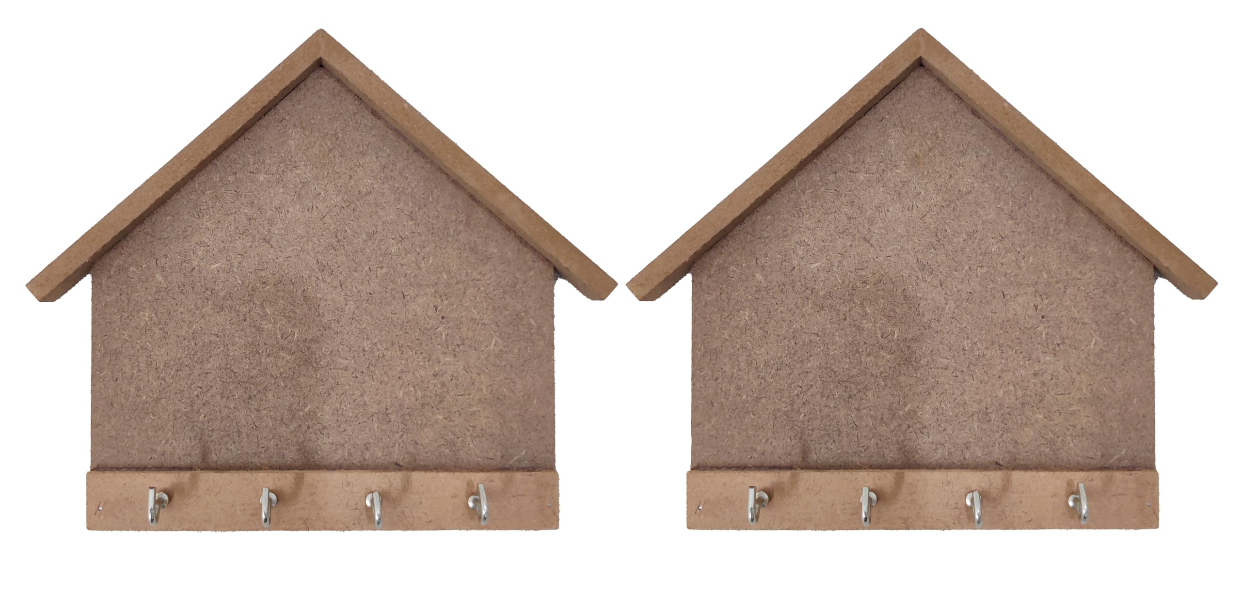 RIA Studio DIY Wooden Small Key Holder Hut Design for Home Wall Hanging Dcor with Resin Art & Craft (Set of 2)